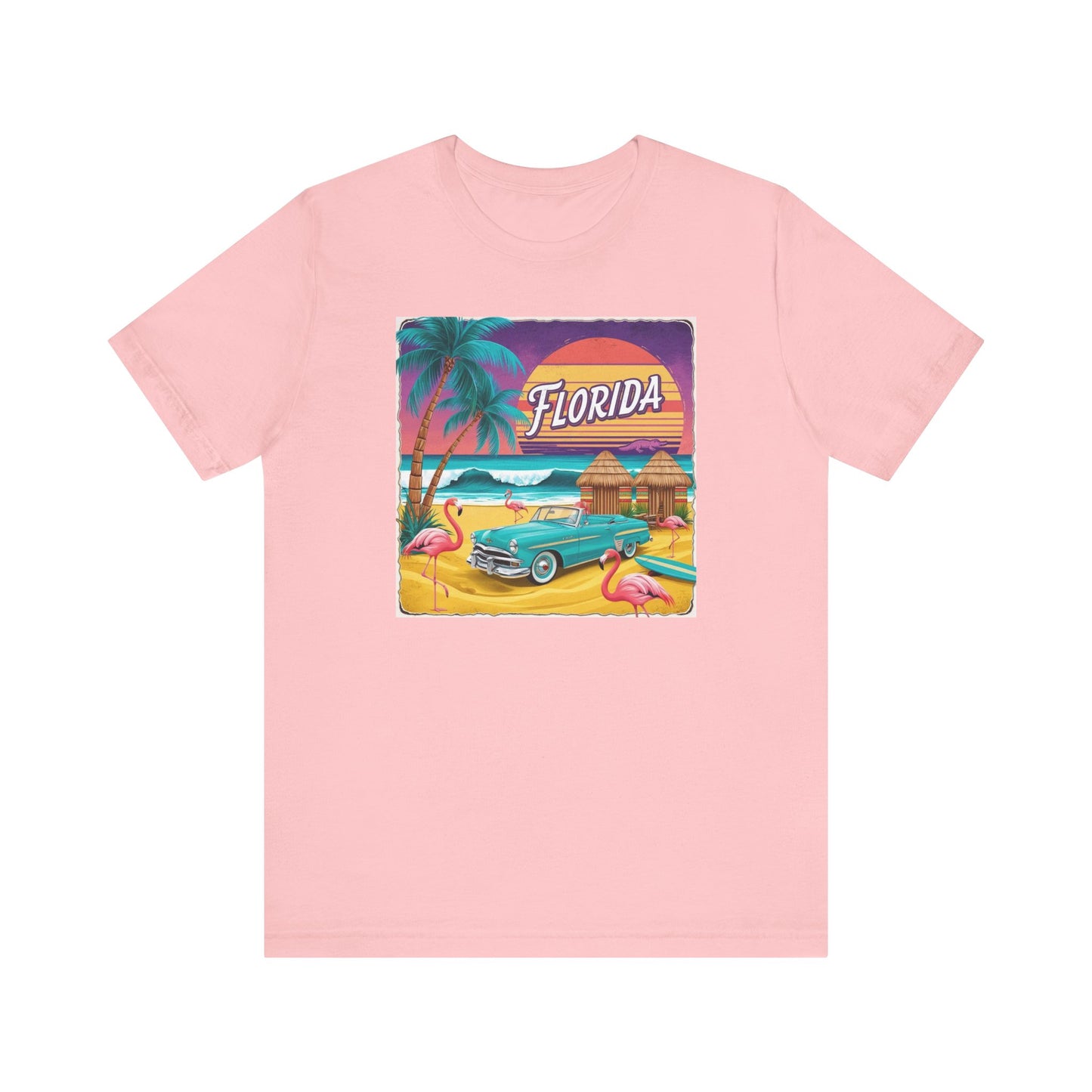 Florida Vintage Tee with Flamingos