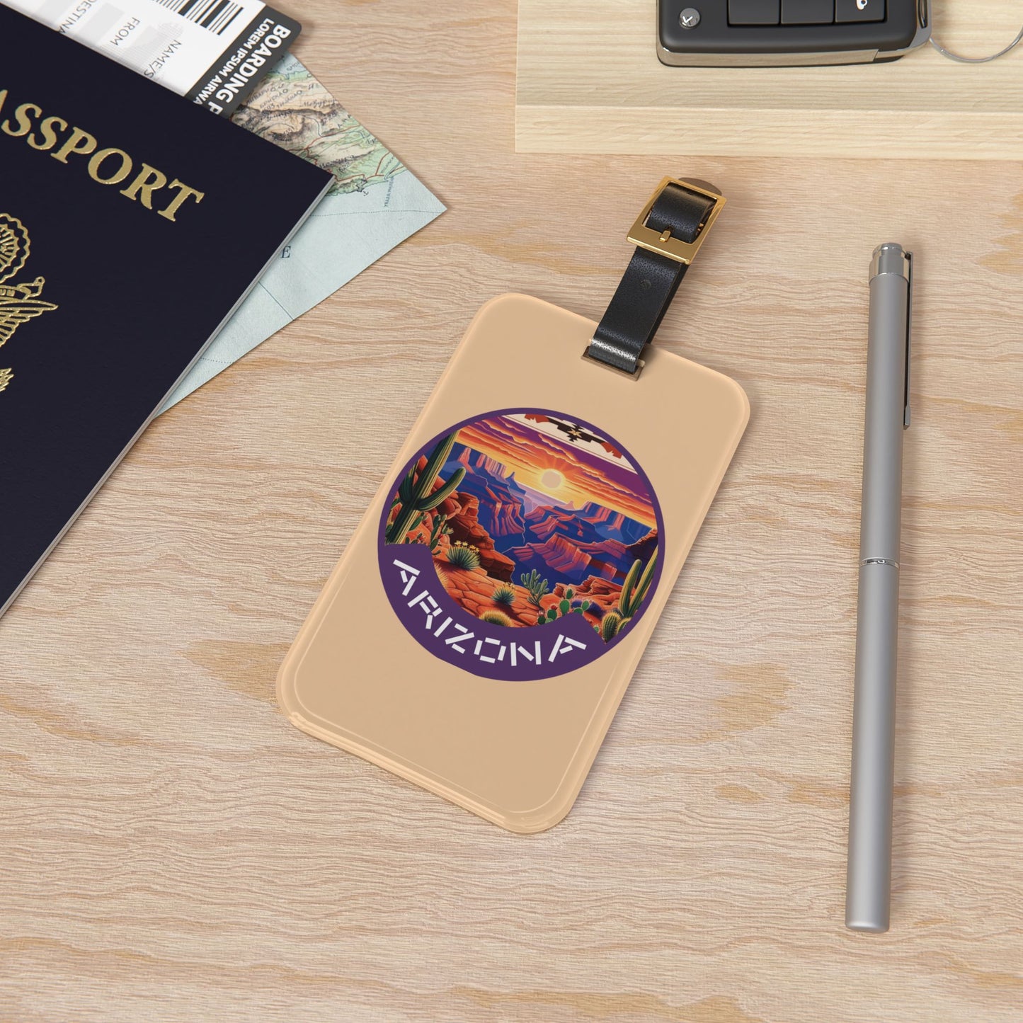 Arizona Desert Adventure Luggage Tag - Travel Essential for Wanderlust Seekers