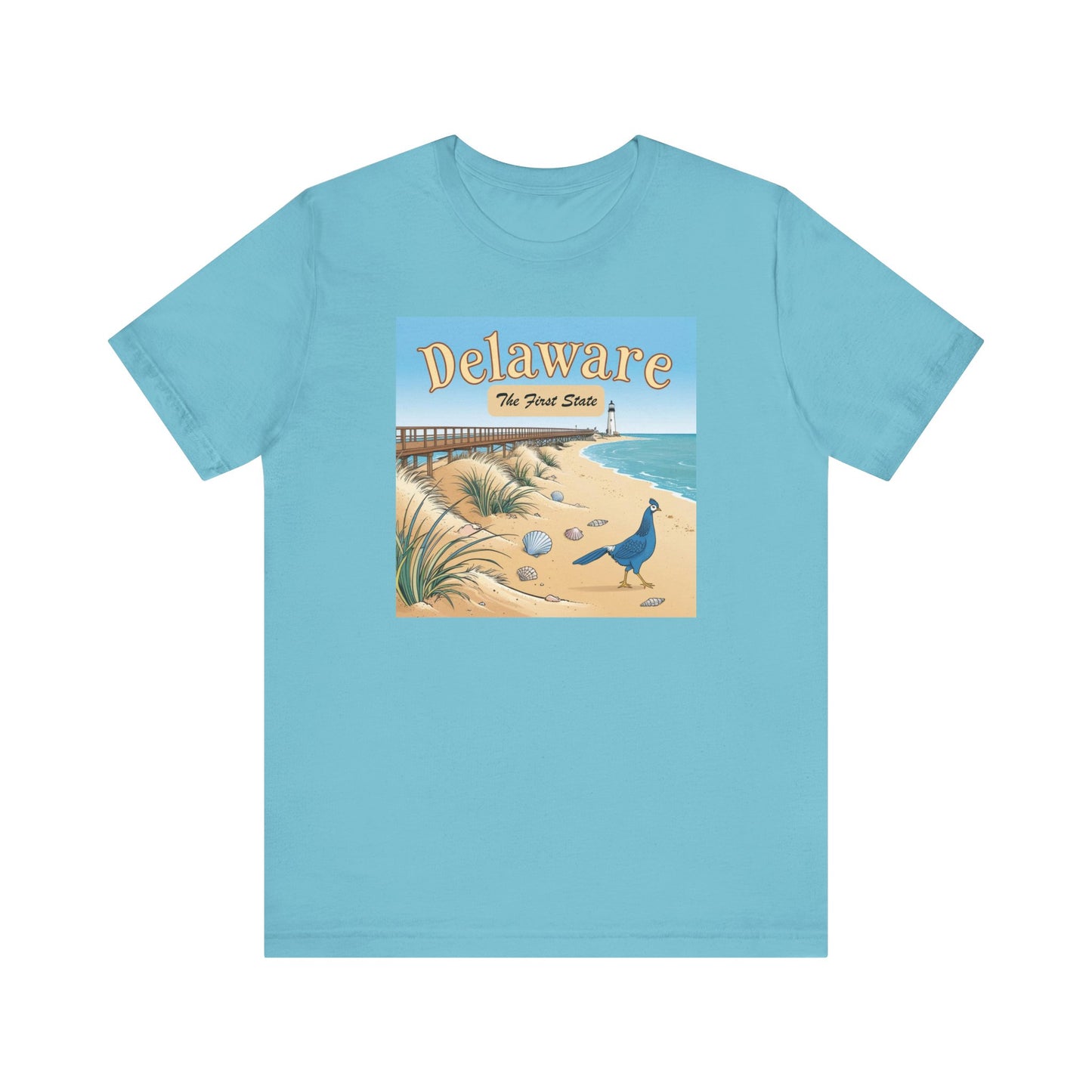 Delaware Pride Unisex Jersey Short Sleeve Tee - Beach Vibe Graphic
