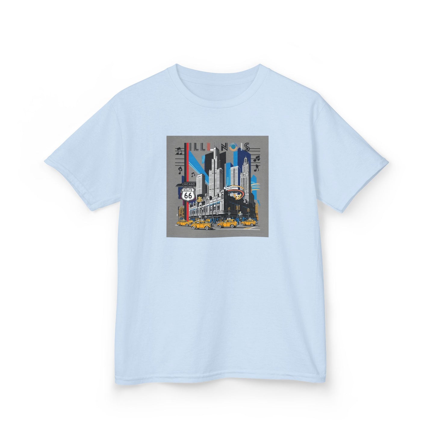 Route 66 Kids Heavy Cotton Tee - Fun Illinois Graphic T-Shirt