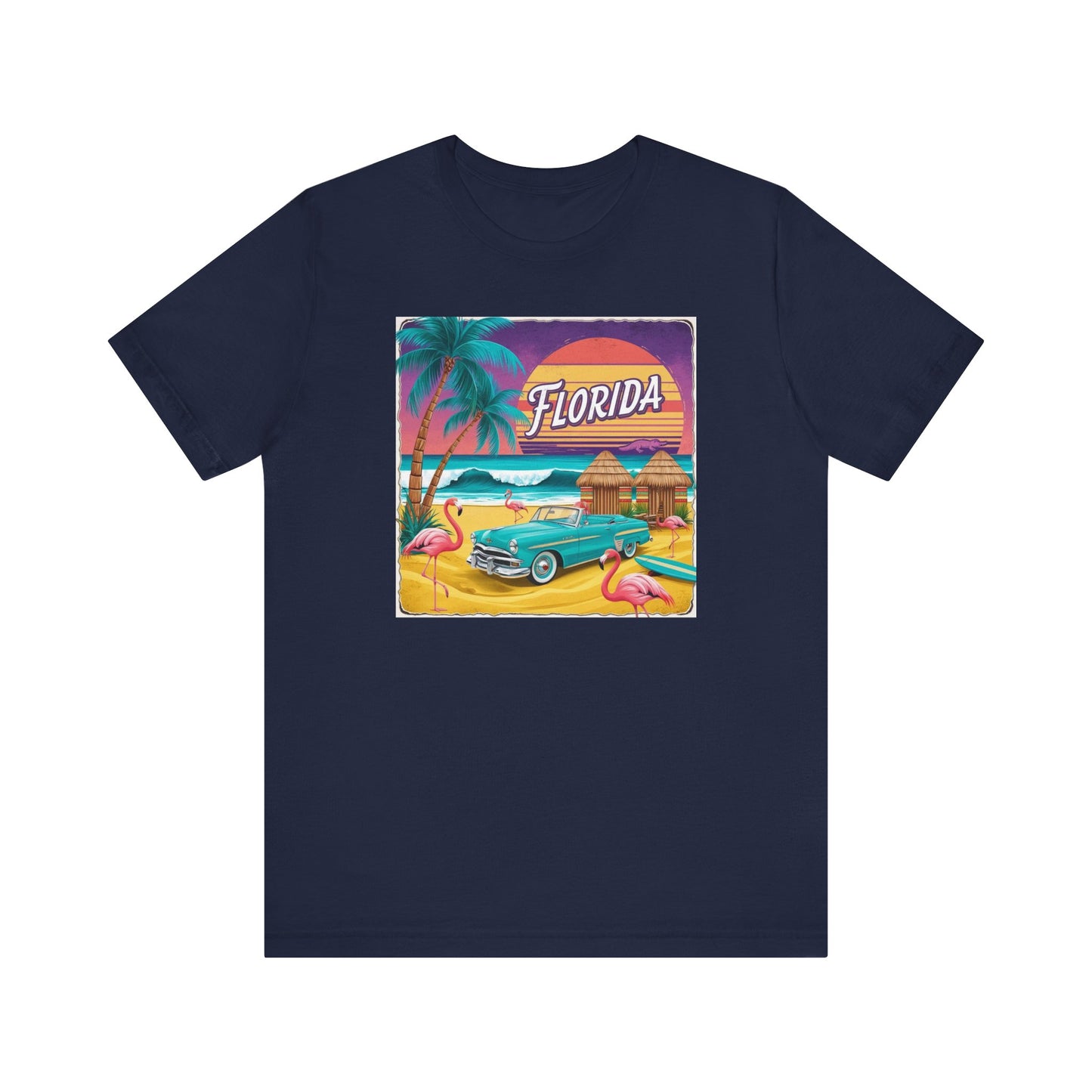 Florida Vintage Tee with Flamingos