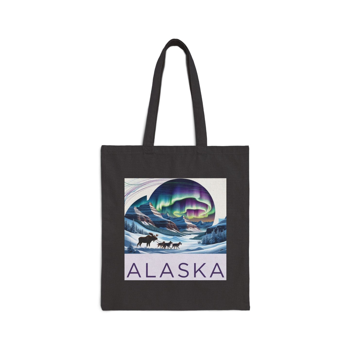 Alaska Northern Lights Cotton Canvas Tote Bag - Eco-Friendly Travel Accessory