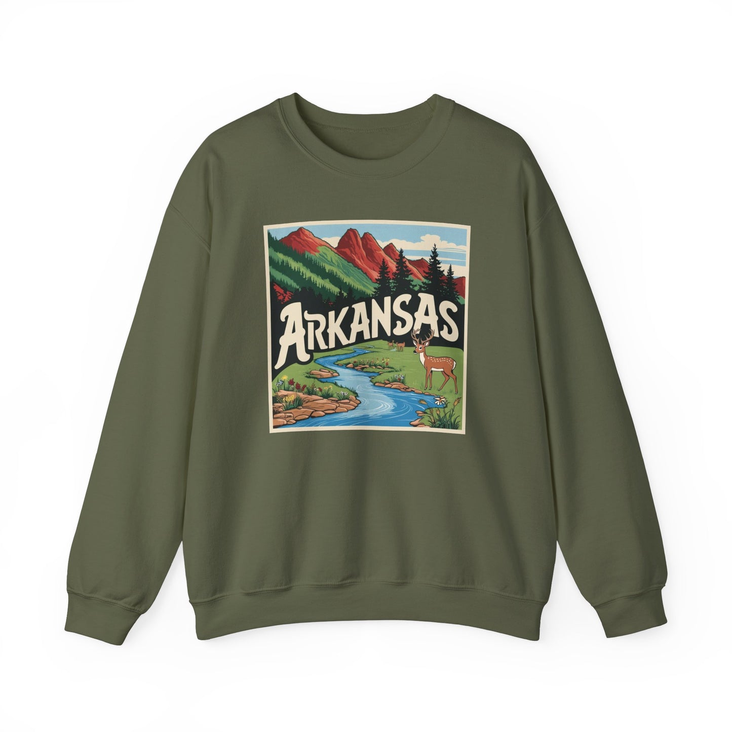 Vintage Arkansas Nature Crewneck Sweatshirt