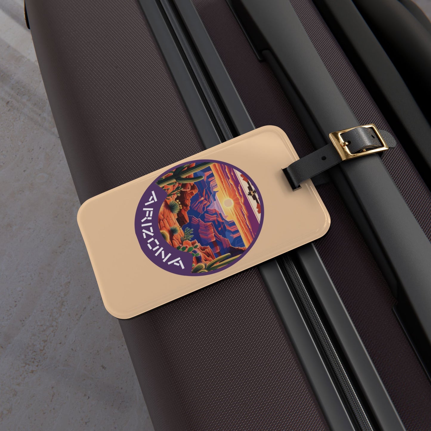 Arizona Desert Adventure Luggage Tag - Travel Essential for Wanderlust Seekers