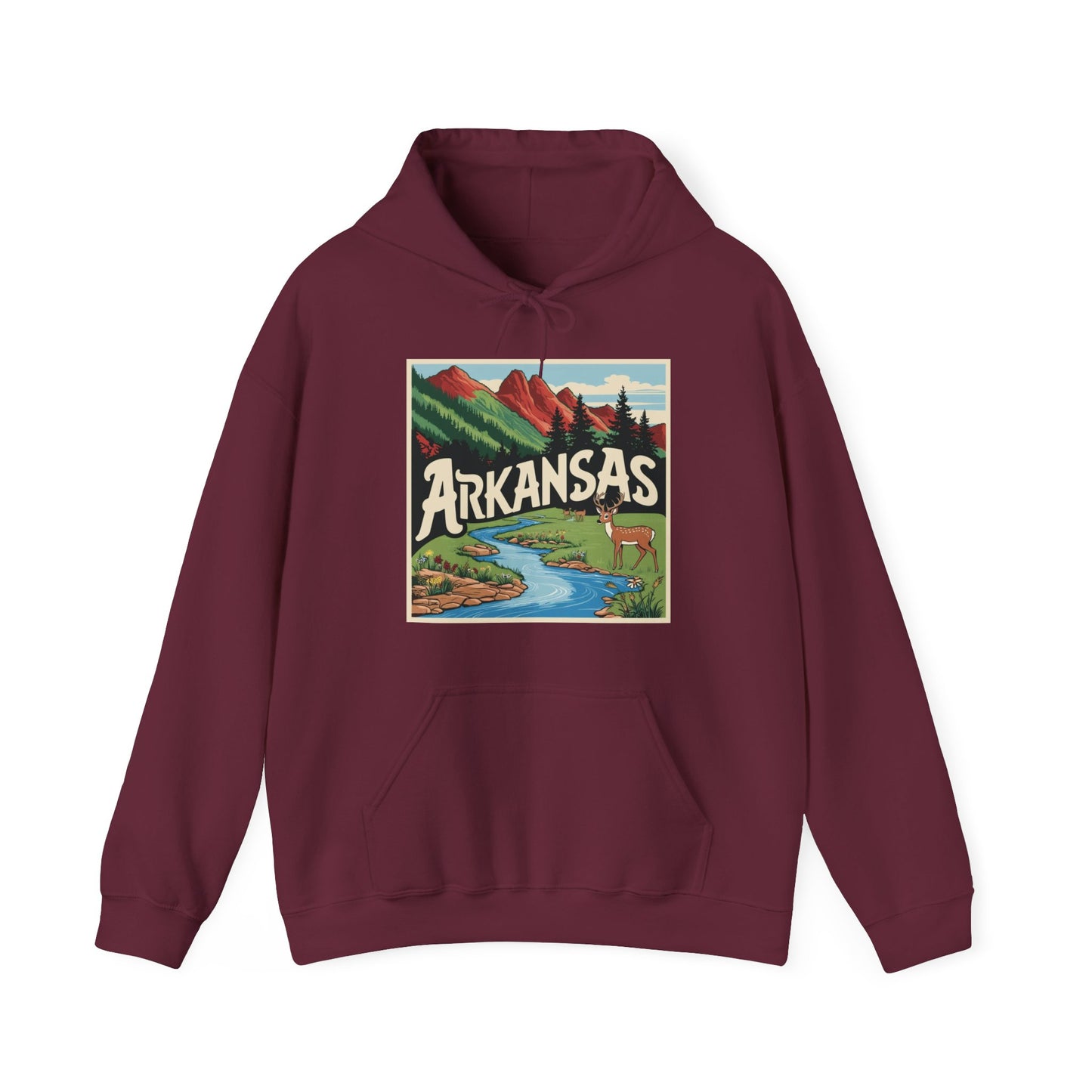 Explore Arkansas Unisex Heavy Blend™ Hoodie - Nature-Inspired Adventure Sweatshirt