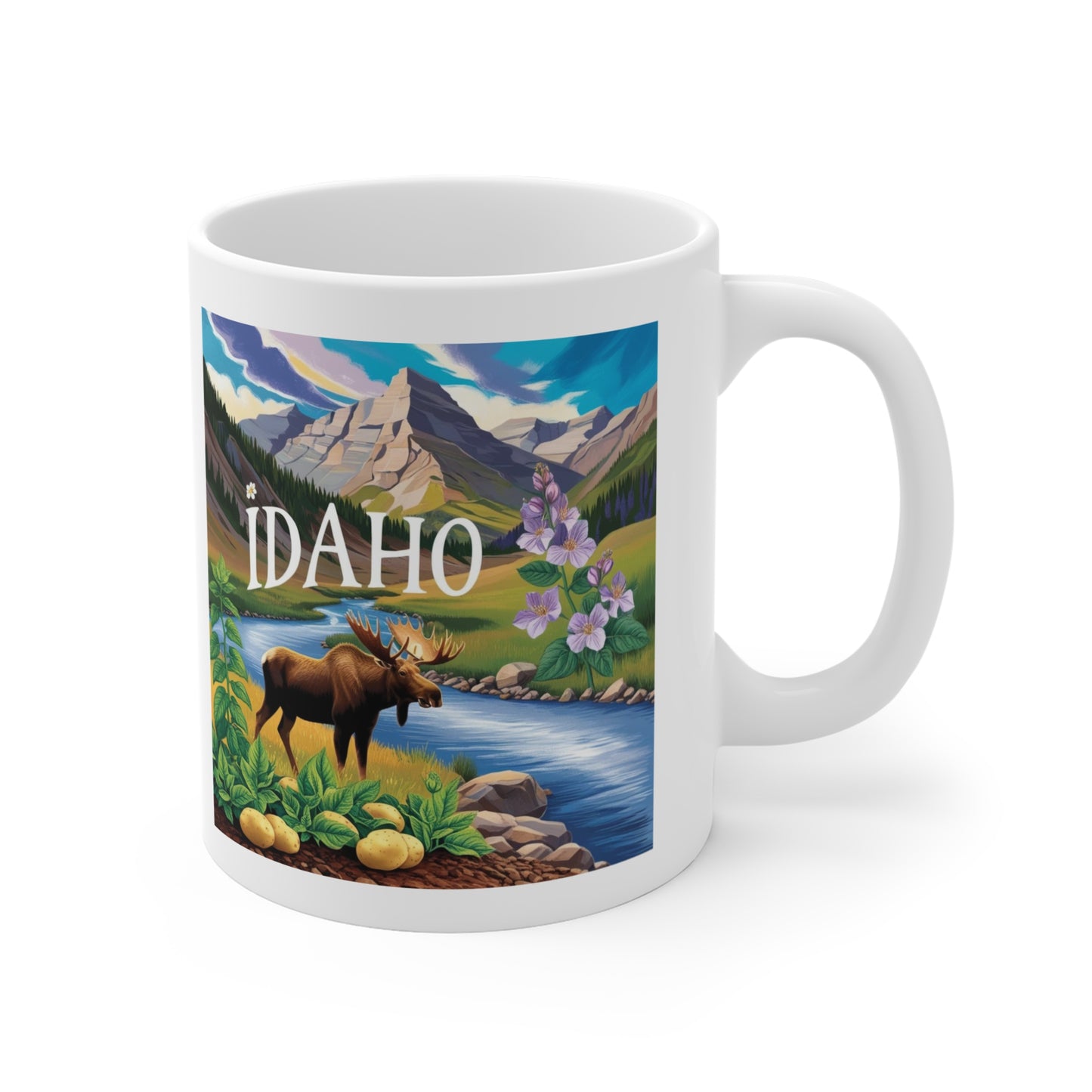 Idaho Nature Mug - 11oz Scenic Moose Design