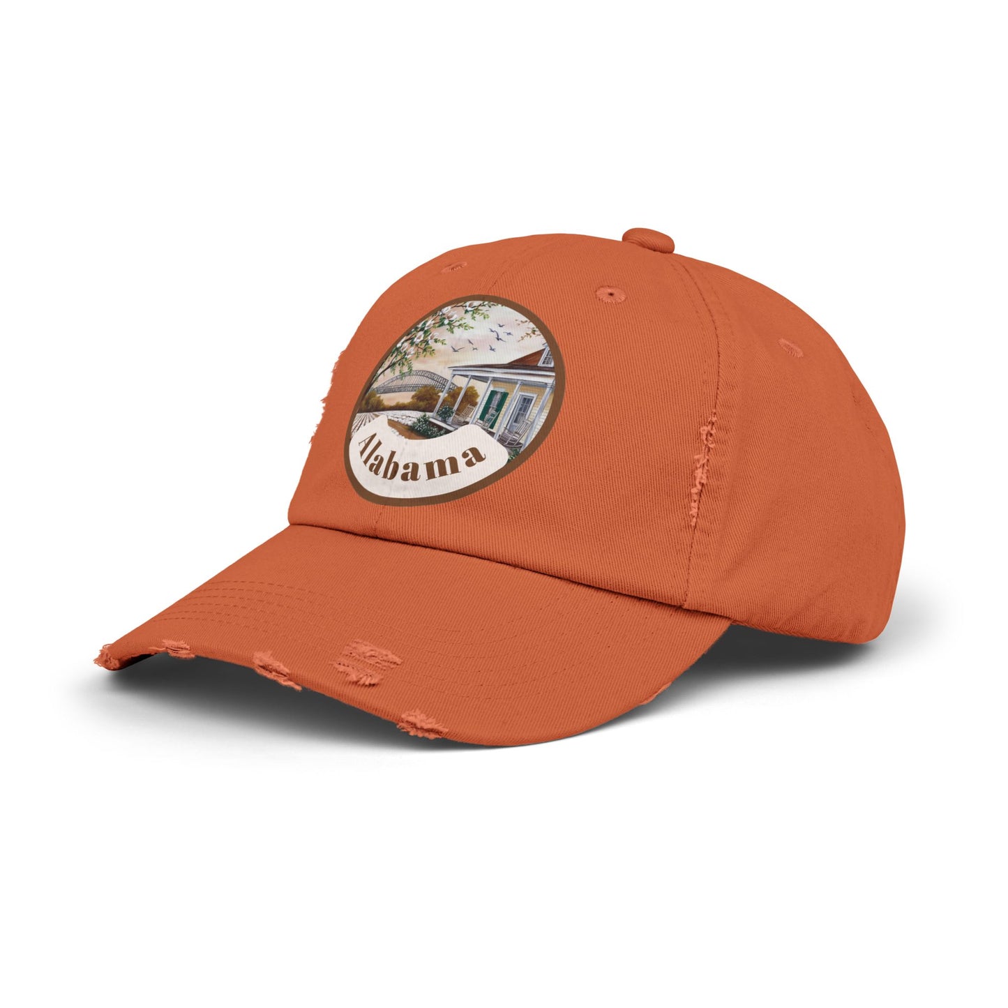 Alabama Distressed Cap - Unisex Vintage Style Hat for Outdoors & Celebrations