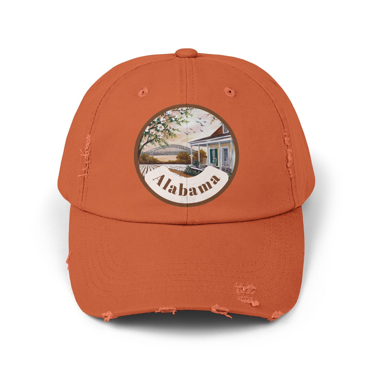 Alabama Distressed Cap - Unisex Vintage Style Hat for Outdoors & Celebrations