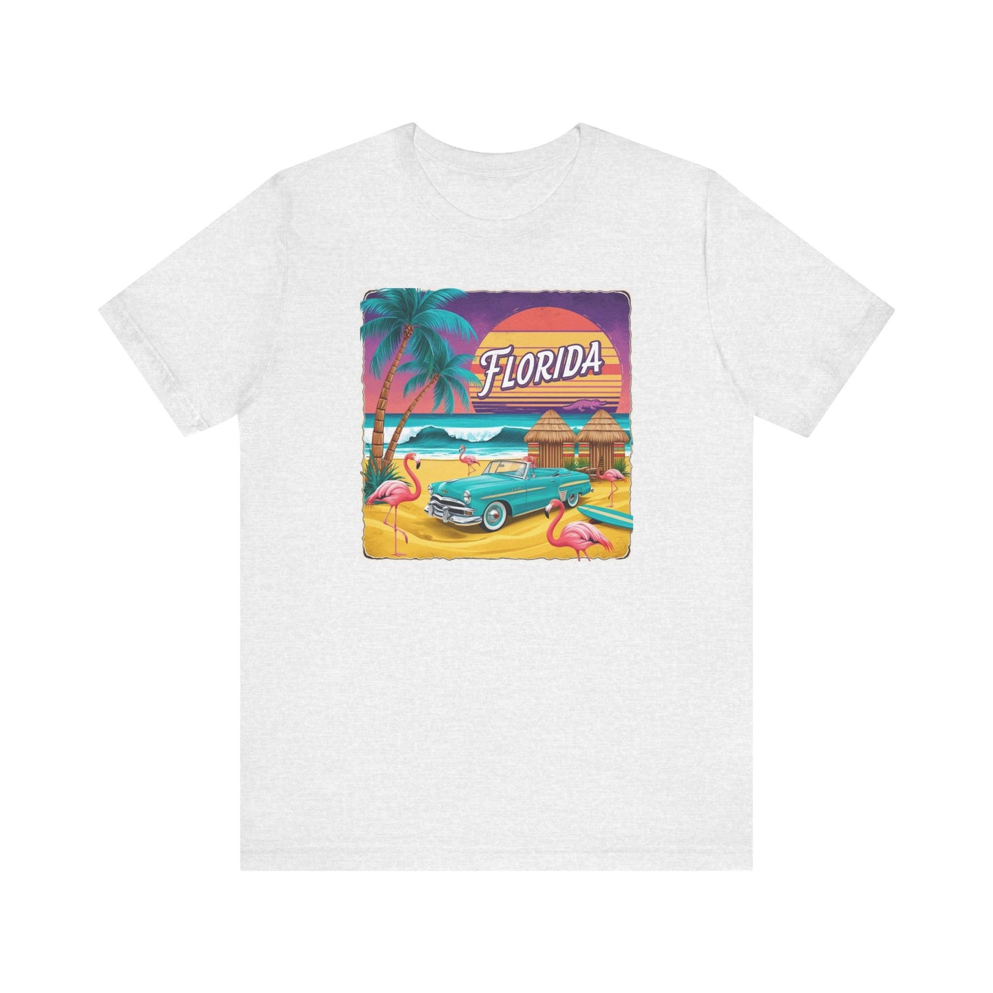 Florida Vintage Tee with Flamingos