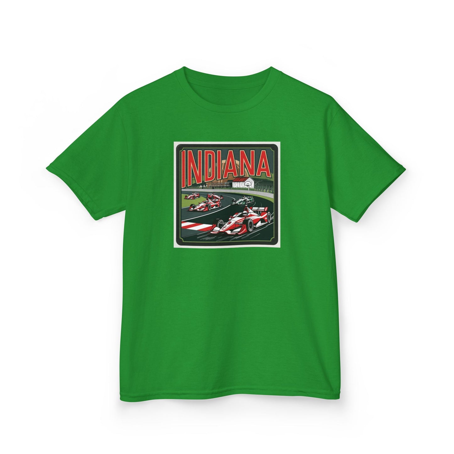 Kids Race Car Tee - Indiana Racing Design for Young Speedsters