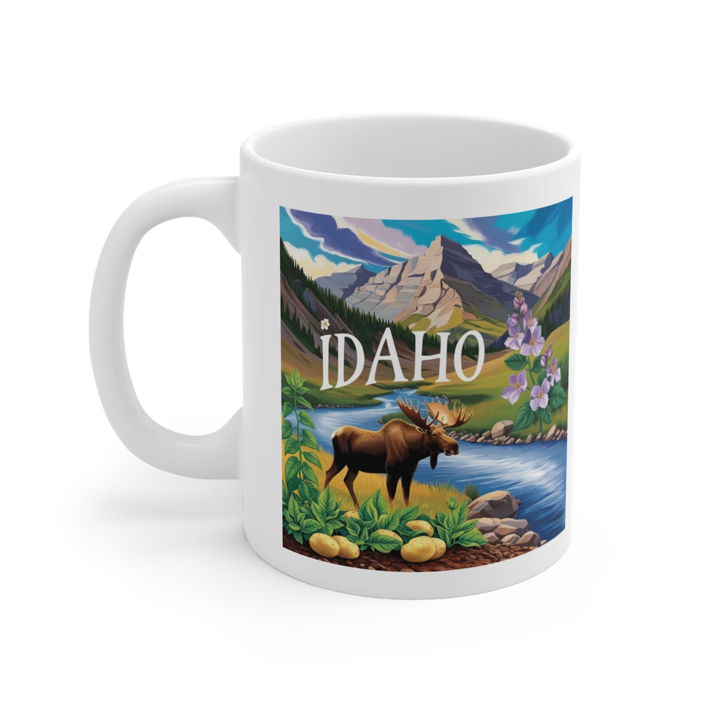Idaho Nature Mug - 11oz Scenic Moose Design