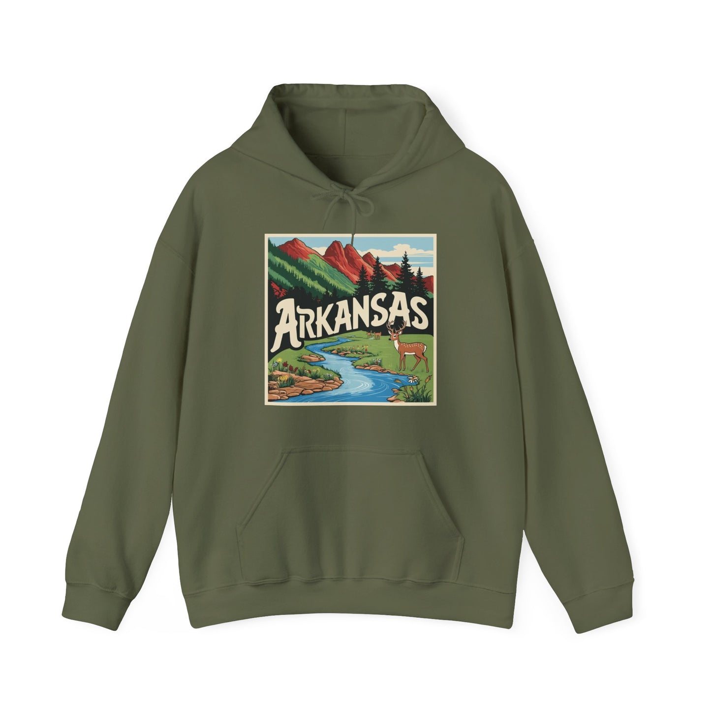 Explore Arkansas Unisex Heavy Blend™ Hoodie - Nature-Inspired Adventure Sweatshirt