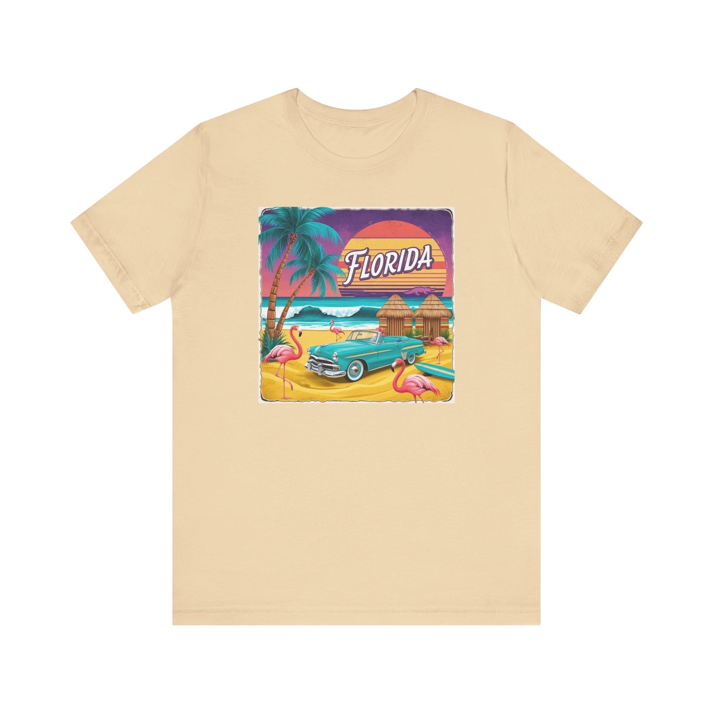 Florida Vintage Tee with Flamingos
