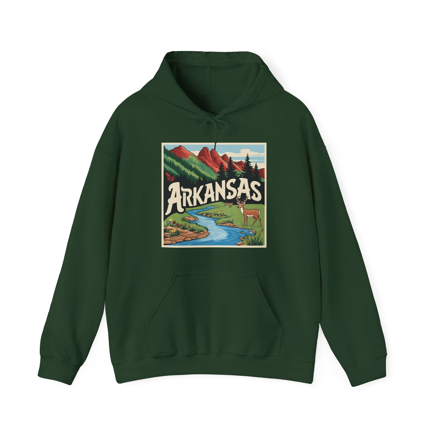 Explore Arkansas Unisex Heavy Blend™ Hoodie - Nature-Inspired Adventure Sweatshirt