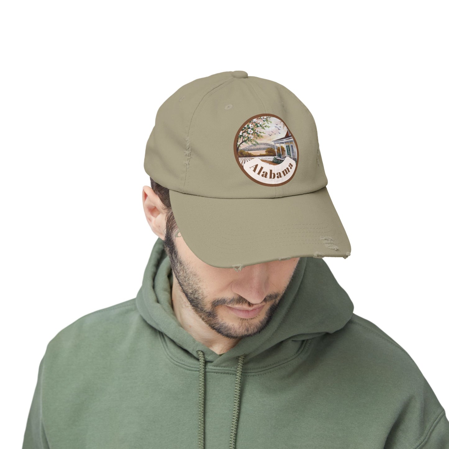 Alabama Distressed Cap - Unisex Vintage Style Hat for Outdoors & Celebrations