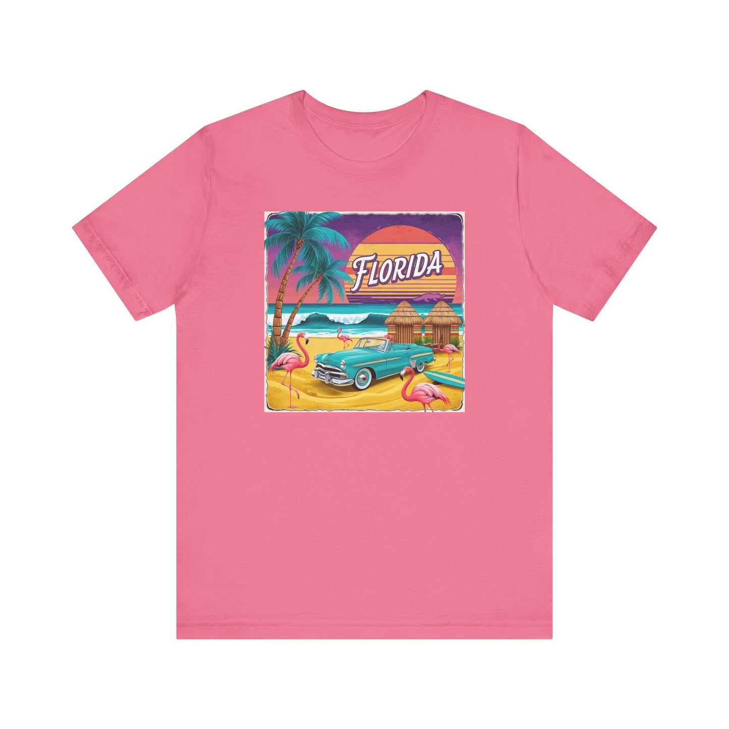 Florida Vintage Tee with Flamingos
