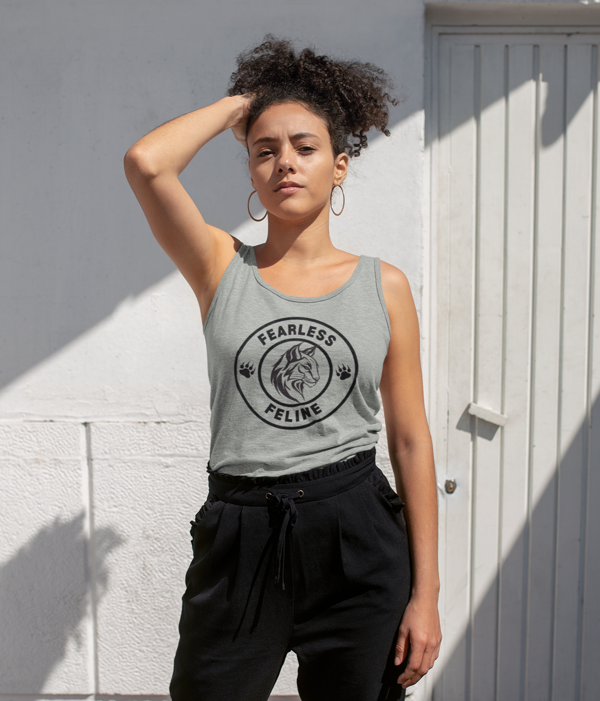Fearless Feline Women's Spaghetti Strap Tank Top