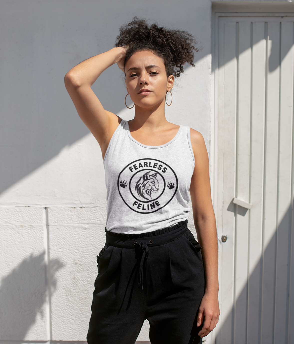 Fearless Feline Women's Spaghetti Strap Tank Top