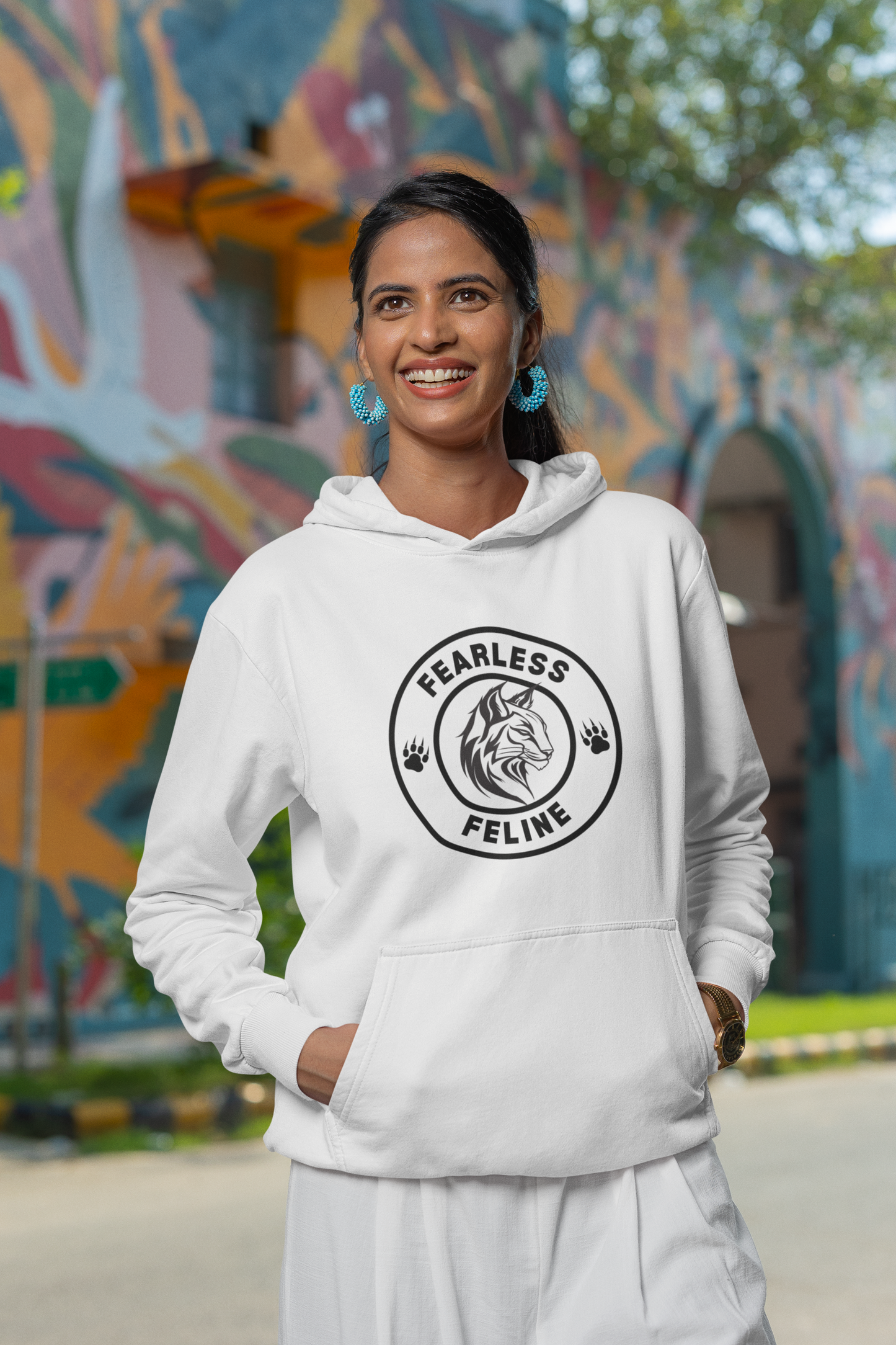 Fearless Feline Unisex Hoodie