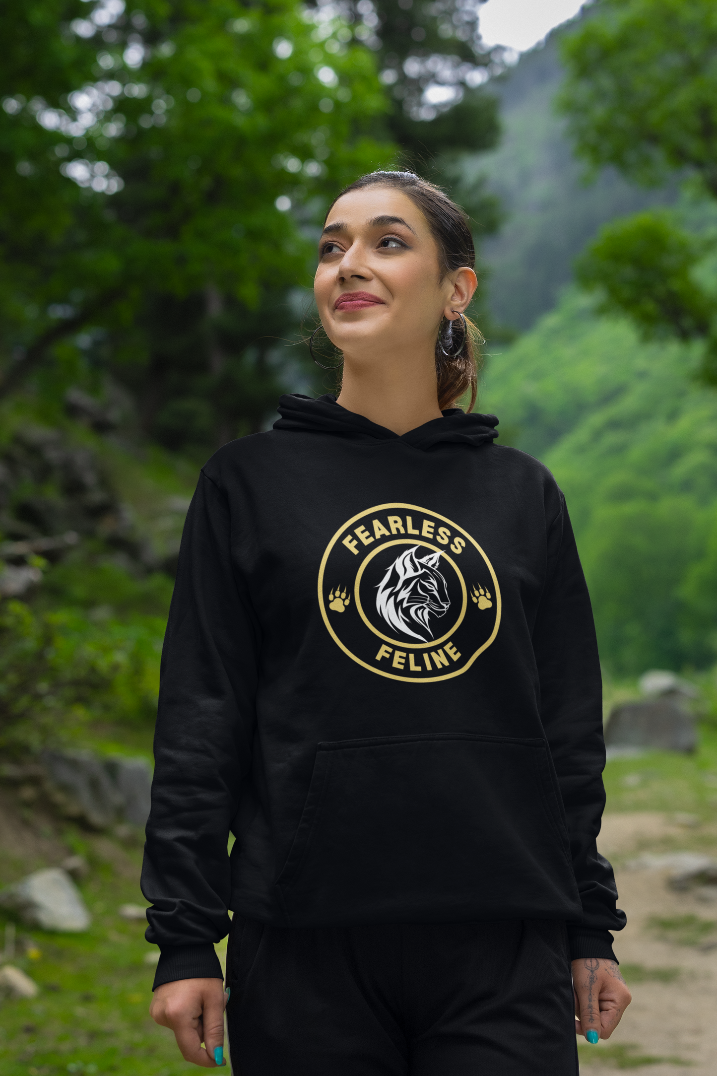 Fearless Feline Unisex Hoodie