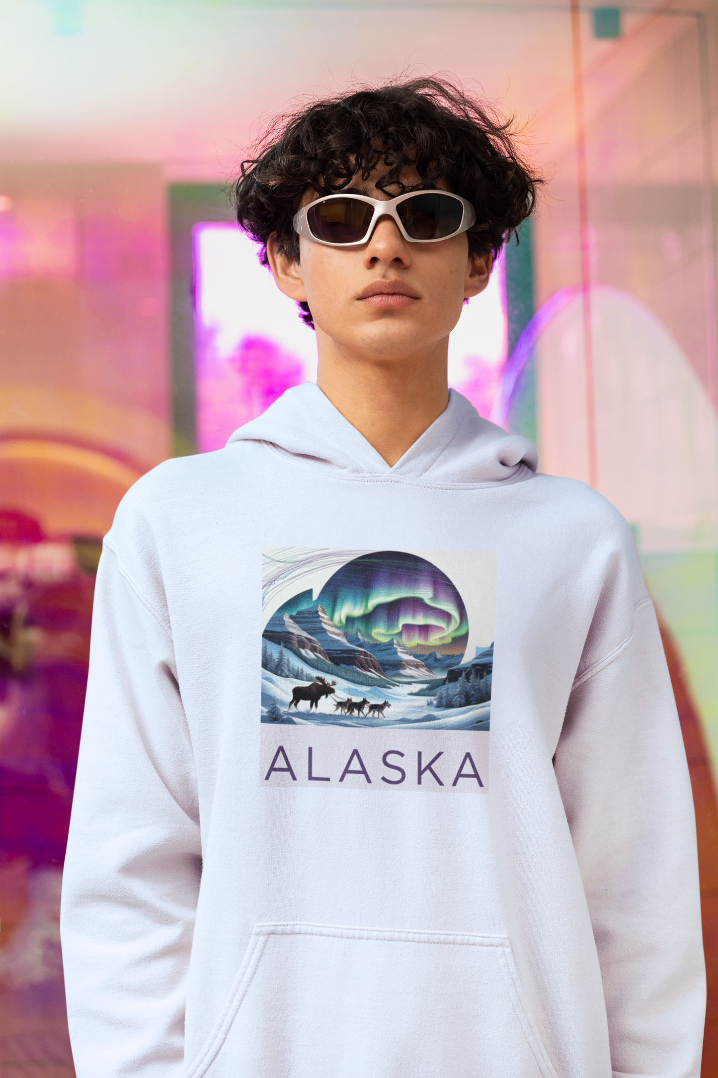 Alaska Northern Lights Unisex Hooded Sweatshirt