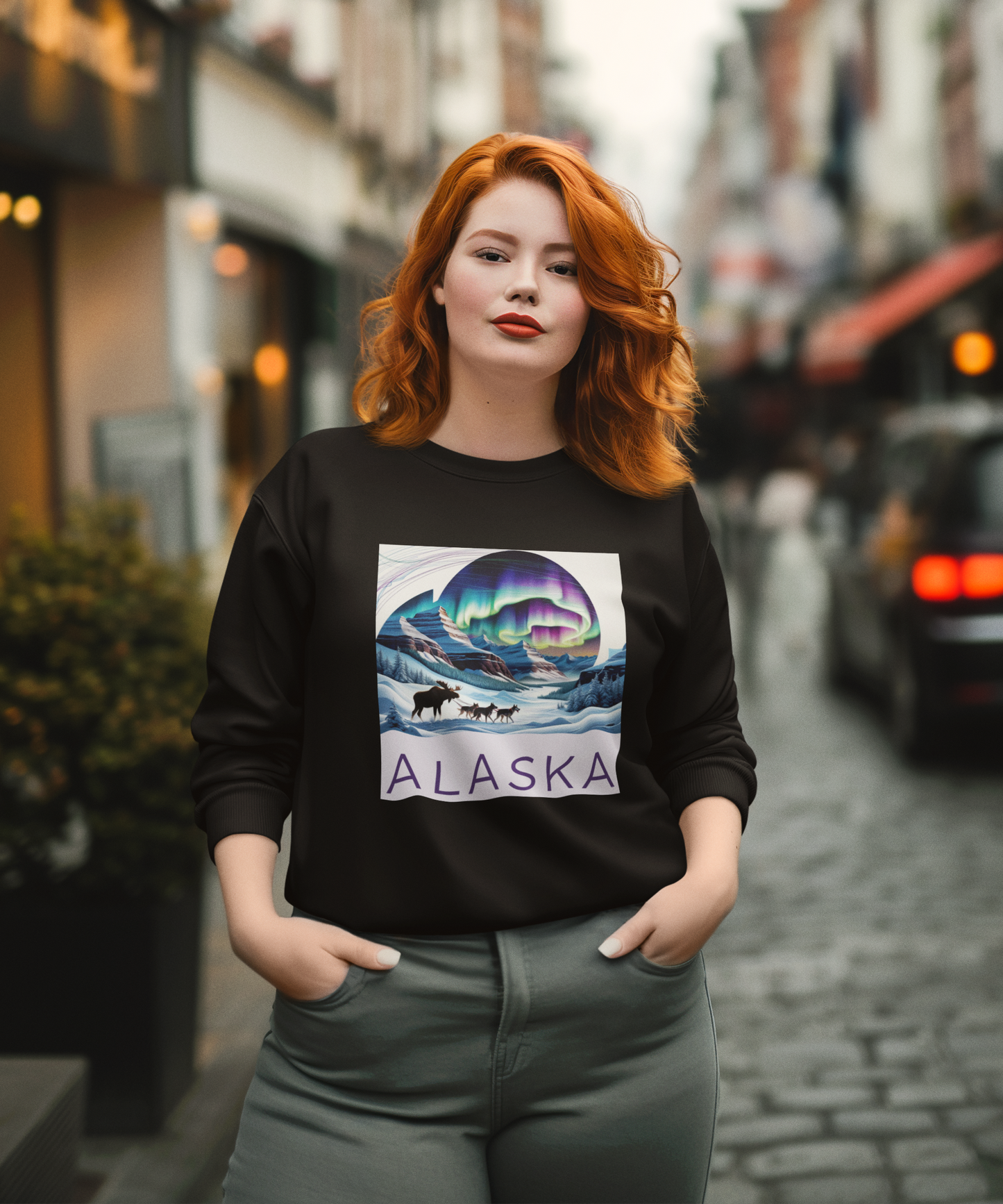 Alaska Aurora Crewneck Sweatshirt
