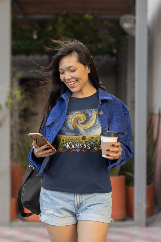 Kansas Sunflower Graphic Unisex Short Sleeve T-Shirt