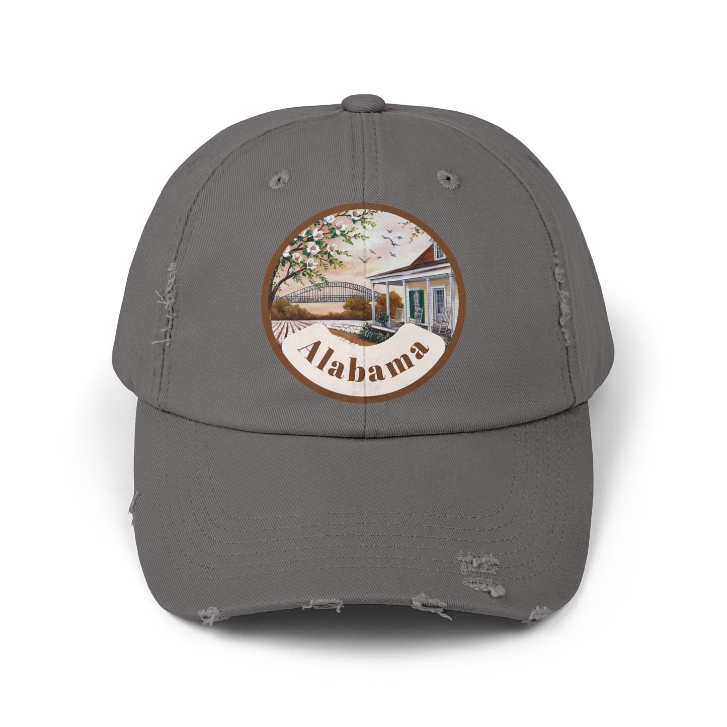 Alabama Distressed Cap - Unisex Vintage Style Hat for Outdoors & Celebrations