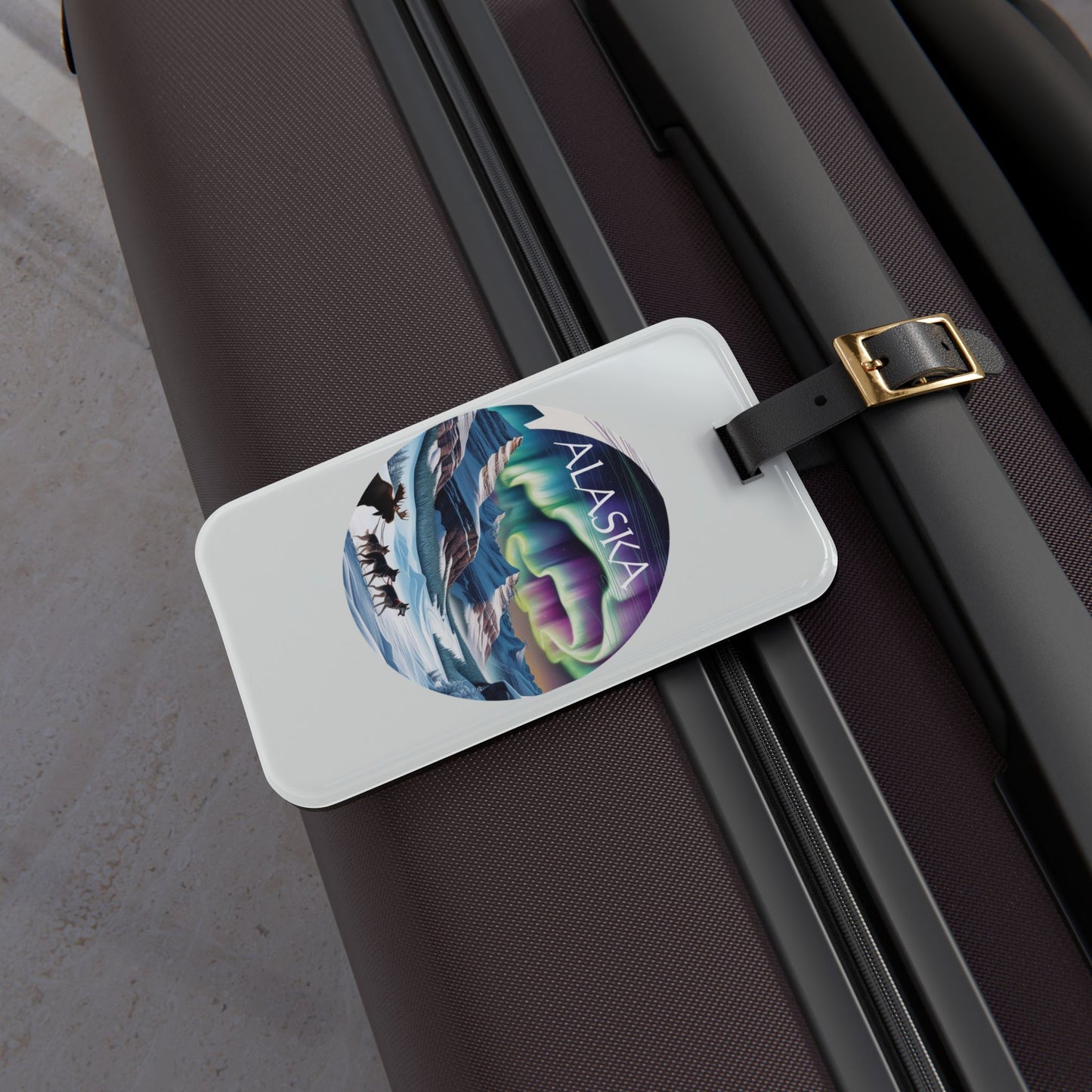 Alaska Aurora Borealis Luggage Tag - Travel ID Tag with Scenic Design