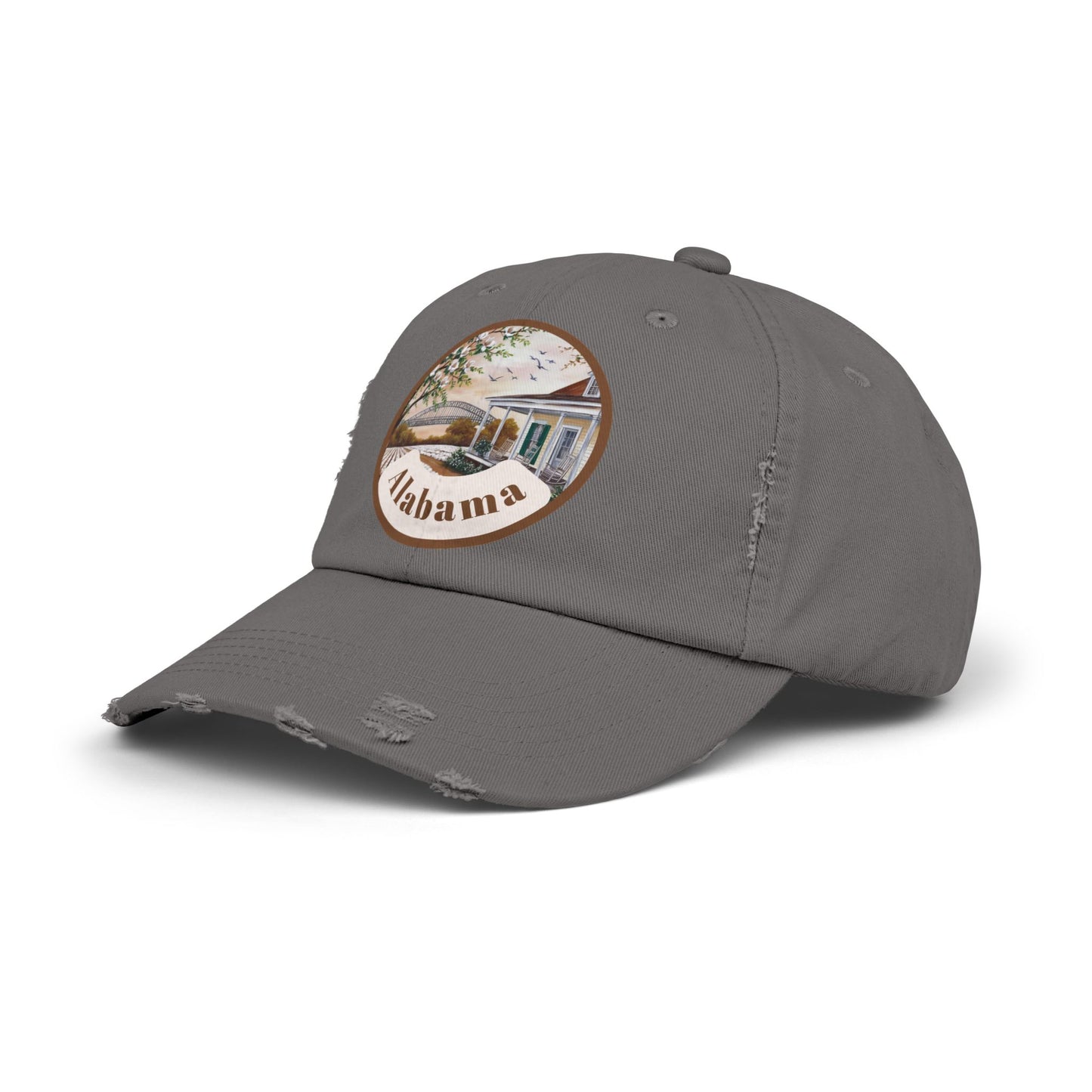 Alabama Distressed Cap - Unisex Vintage Style Hat for Outdoors & Celebrations