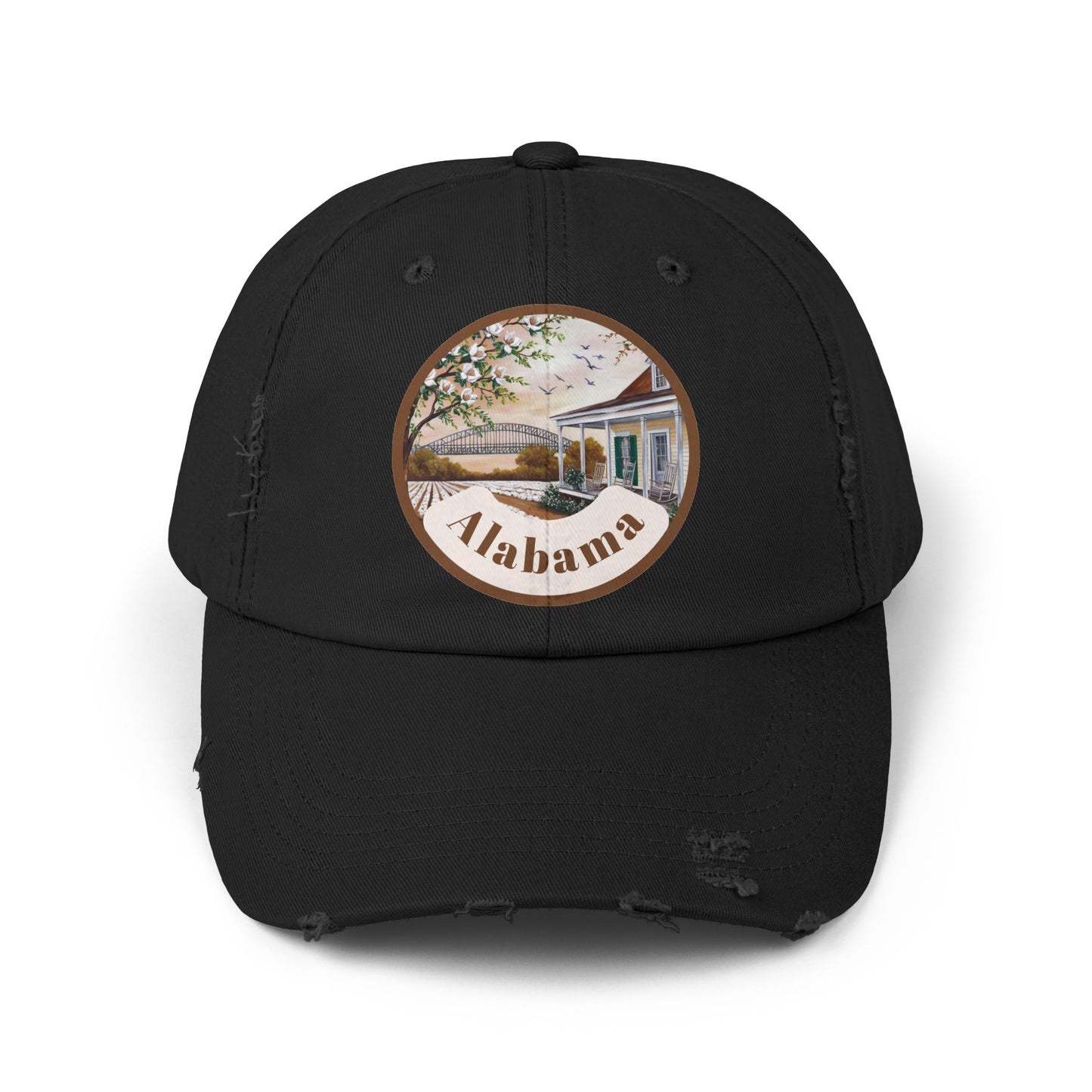 Alabama Distressed Cap - Unisex Vintage Style Hat for Outdoors & Celebrations