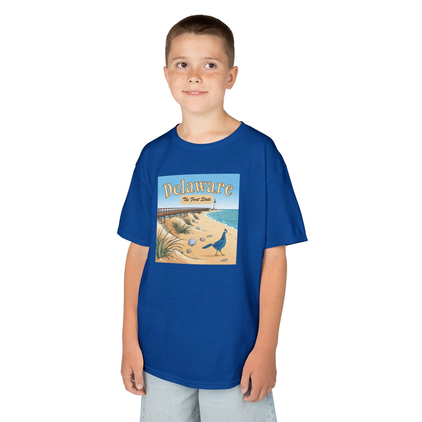 Delaware Beach Adventure Kids Heavy Cotton Tee - Fun Vacation Summer Shirt