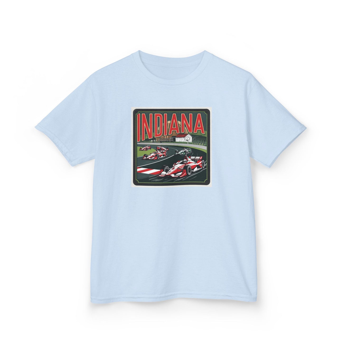 Kids Race Car Tee - Indiana Racing Design for Young Speedsters