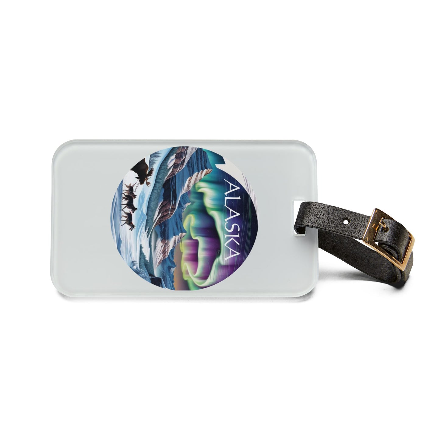 Alaska Aurora Borealis Luggage Tag - Travel ID Tag with Scenic Design