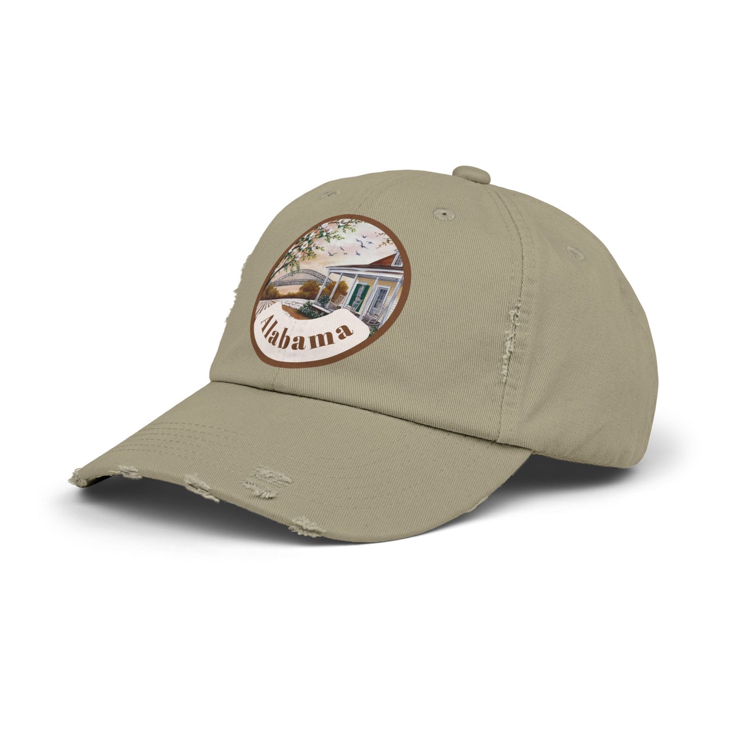 Alabama Distressed Cap - Unisex Vintage Style Hat for Outdoors & Celebrations