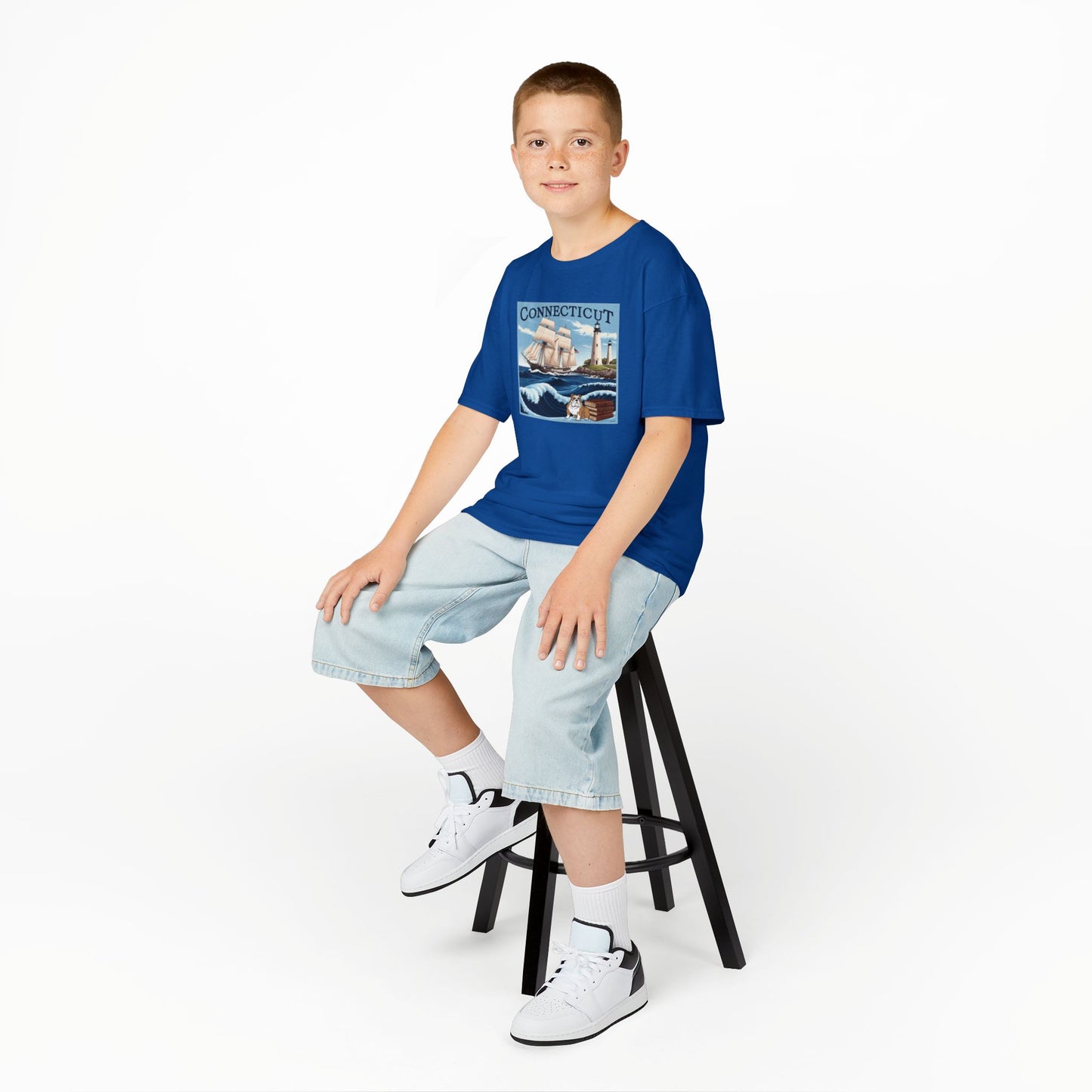 Connecticut Kids Heavy Cotton™ Tee - Nautical Adventure Design
