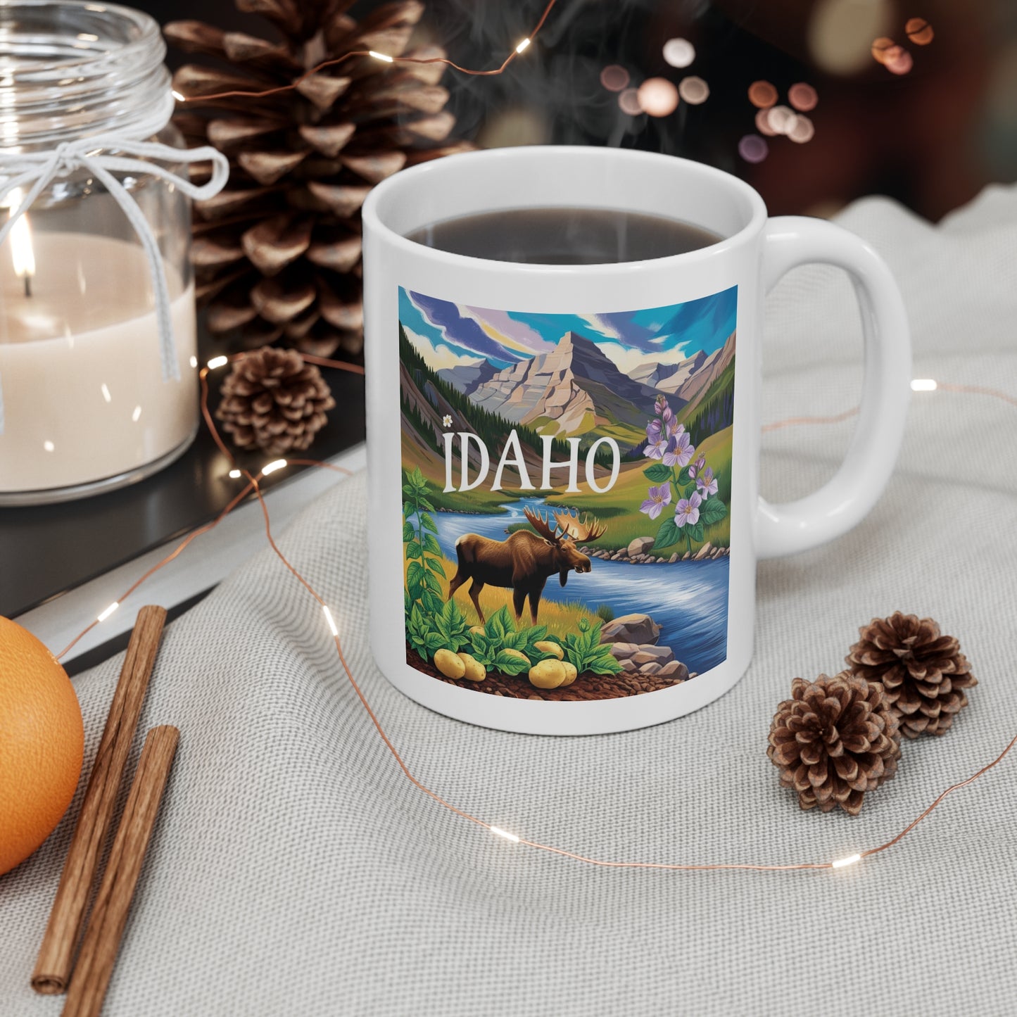Idaho Nature Mug - 11oz Scenic Moose Design