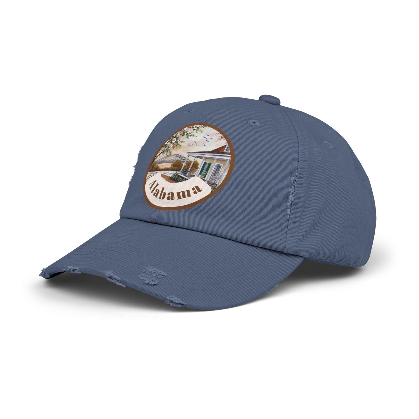 Alabama Distressed Cap - Unisex Vintage Style Hat for Outdoors & Celebrations