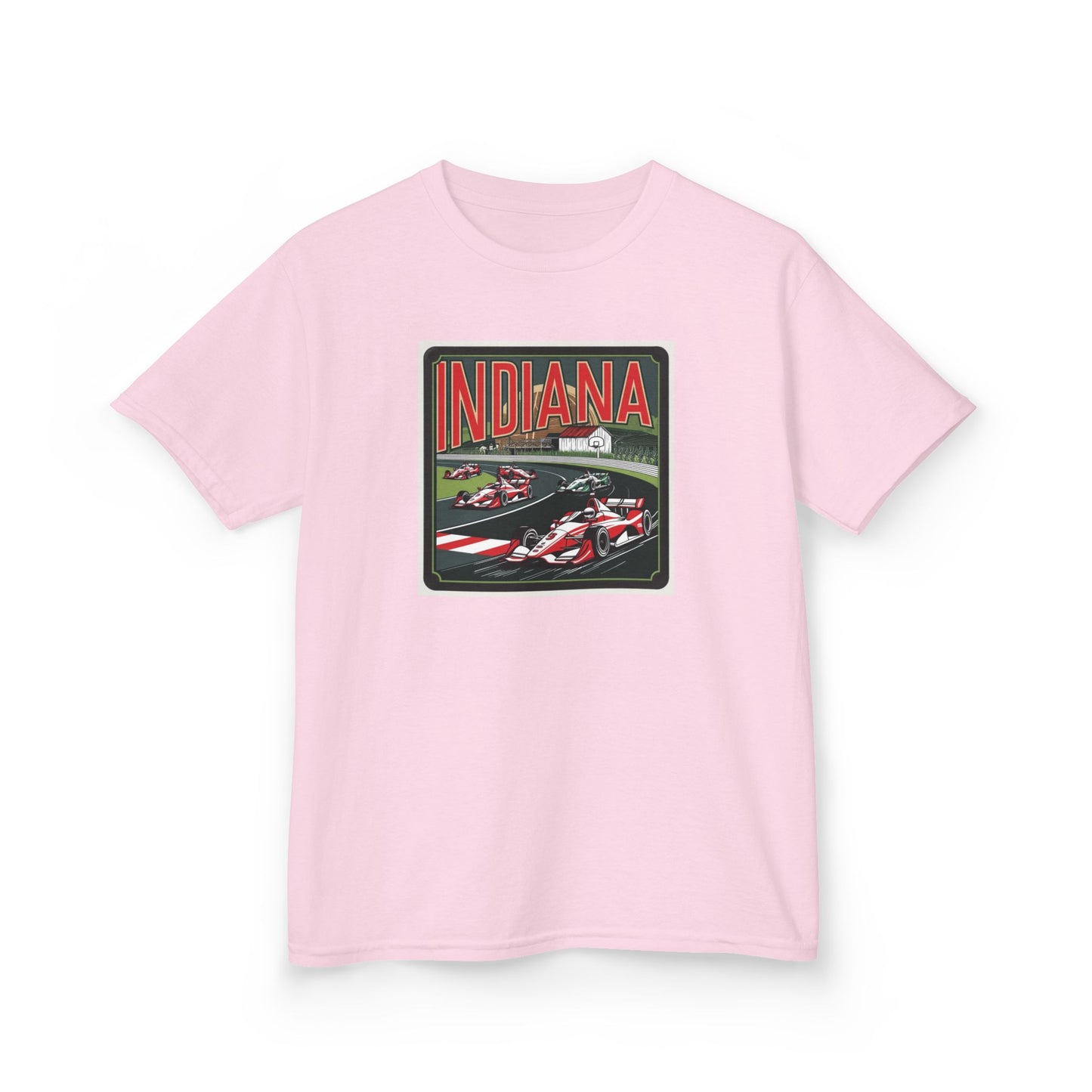 Kids Race Car Tee - Indiana Racing Design for Young Speedsters