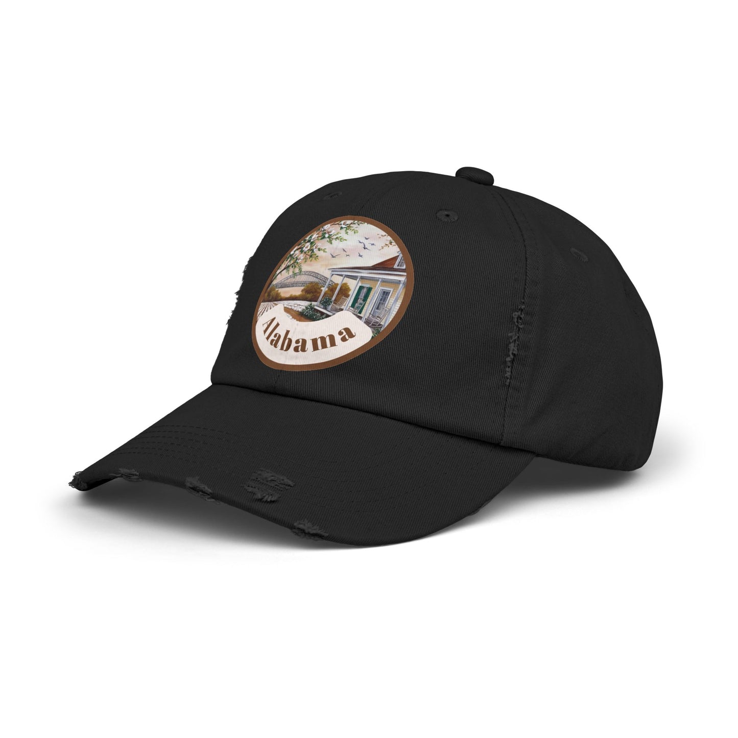Alabama Distressed Cap - Unisex Vintage Style Hat for Outdoors & Celebrations