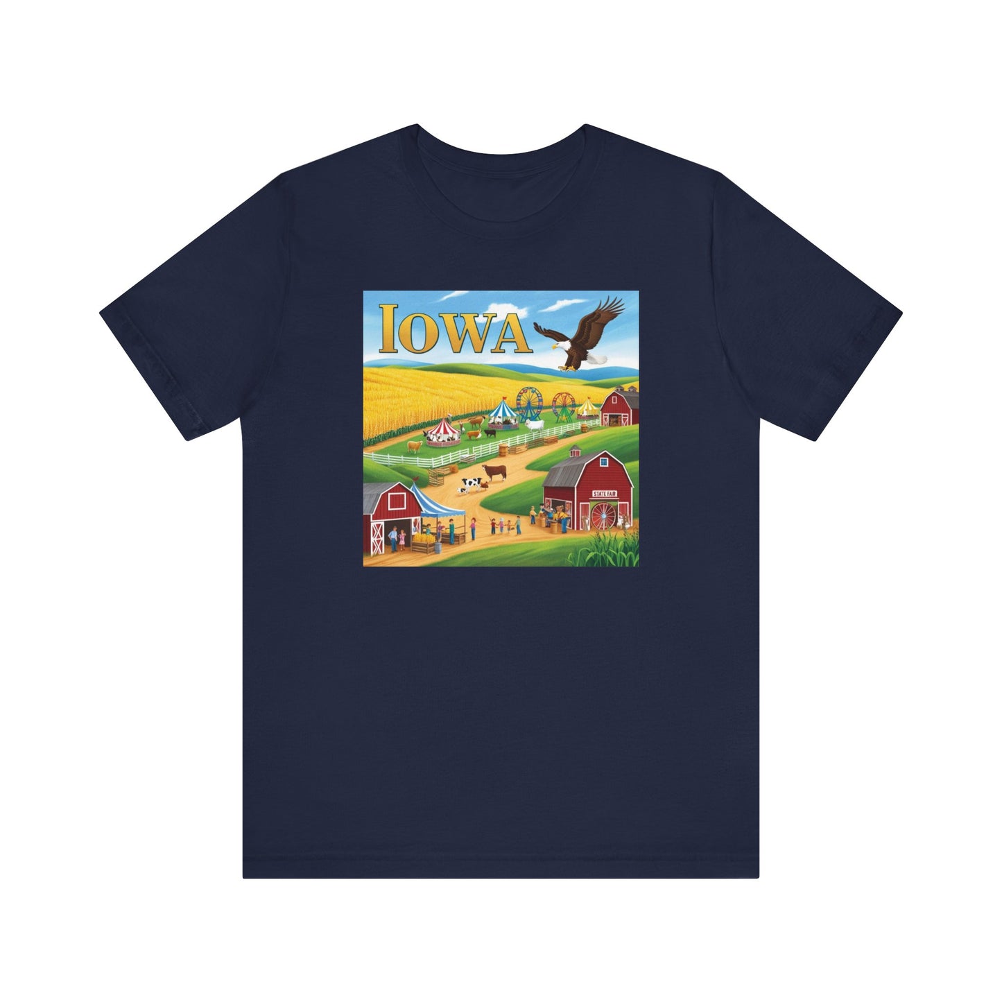 Iowa Farm Scene Unisex Jersey Tee - Nature Vibe T-Shirt