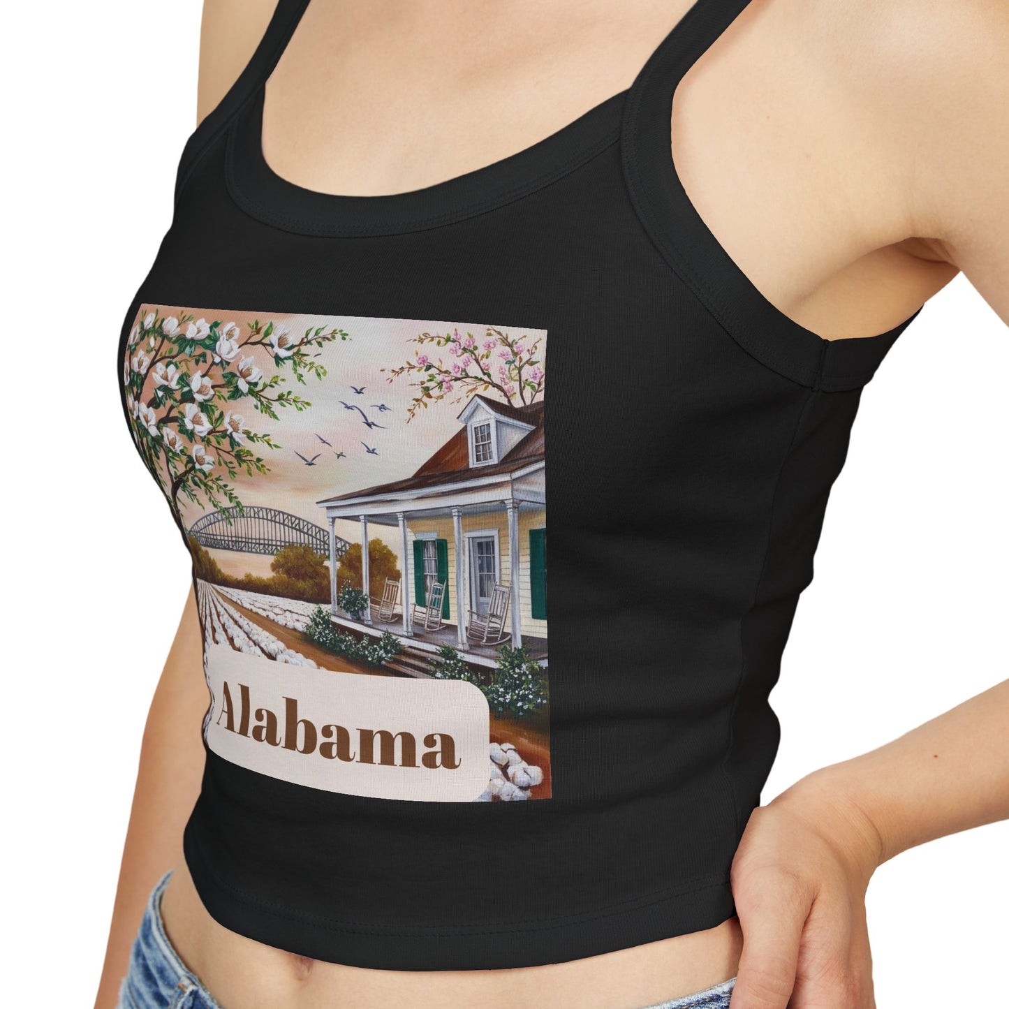 Alabama Vintage Spaghetti Strap Tank Top - Summer Casual Wear