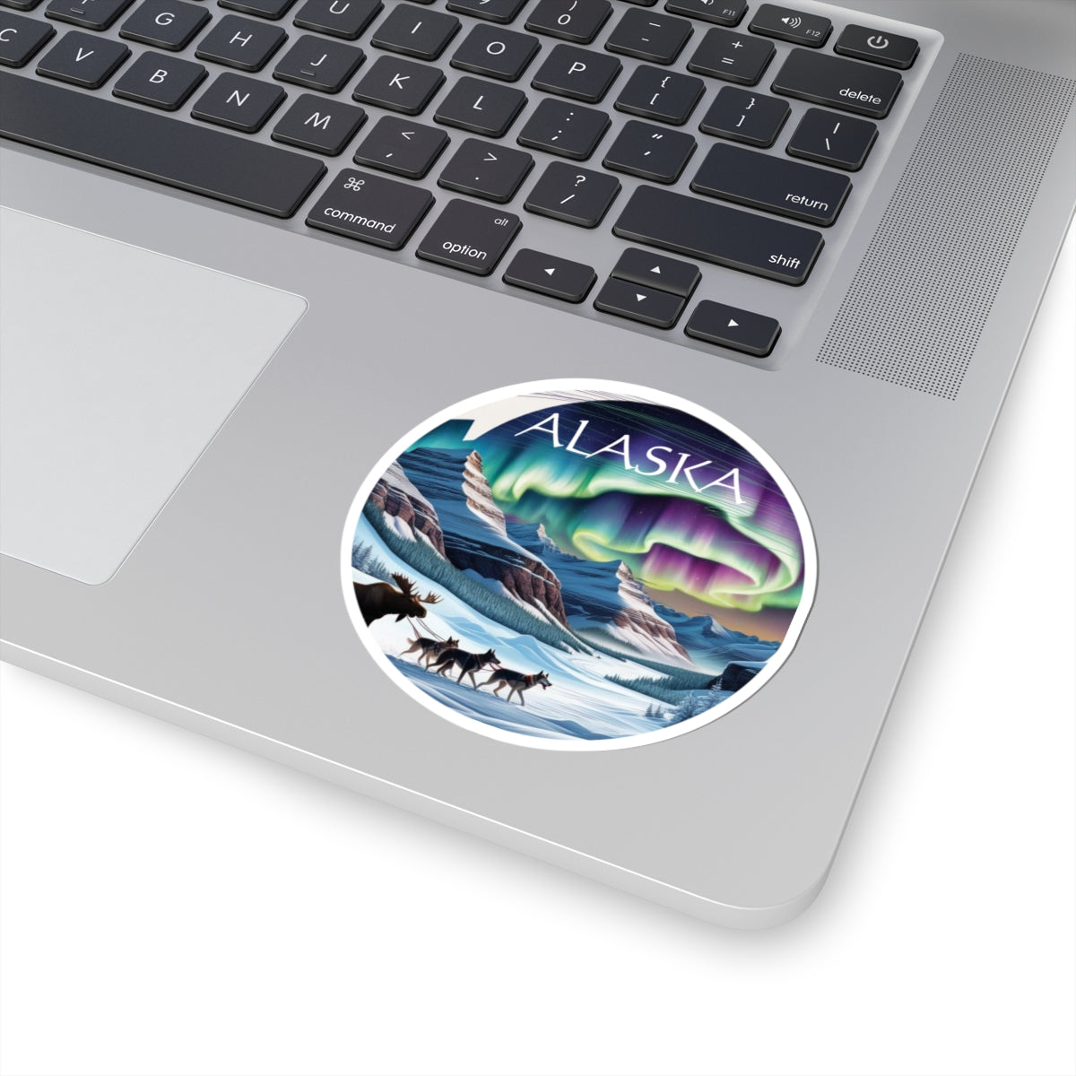 Alaska Aurora Kiss-Cut Stickers - Scenic Wildlife Design for Nature Enthusiasts