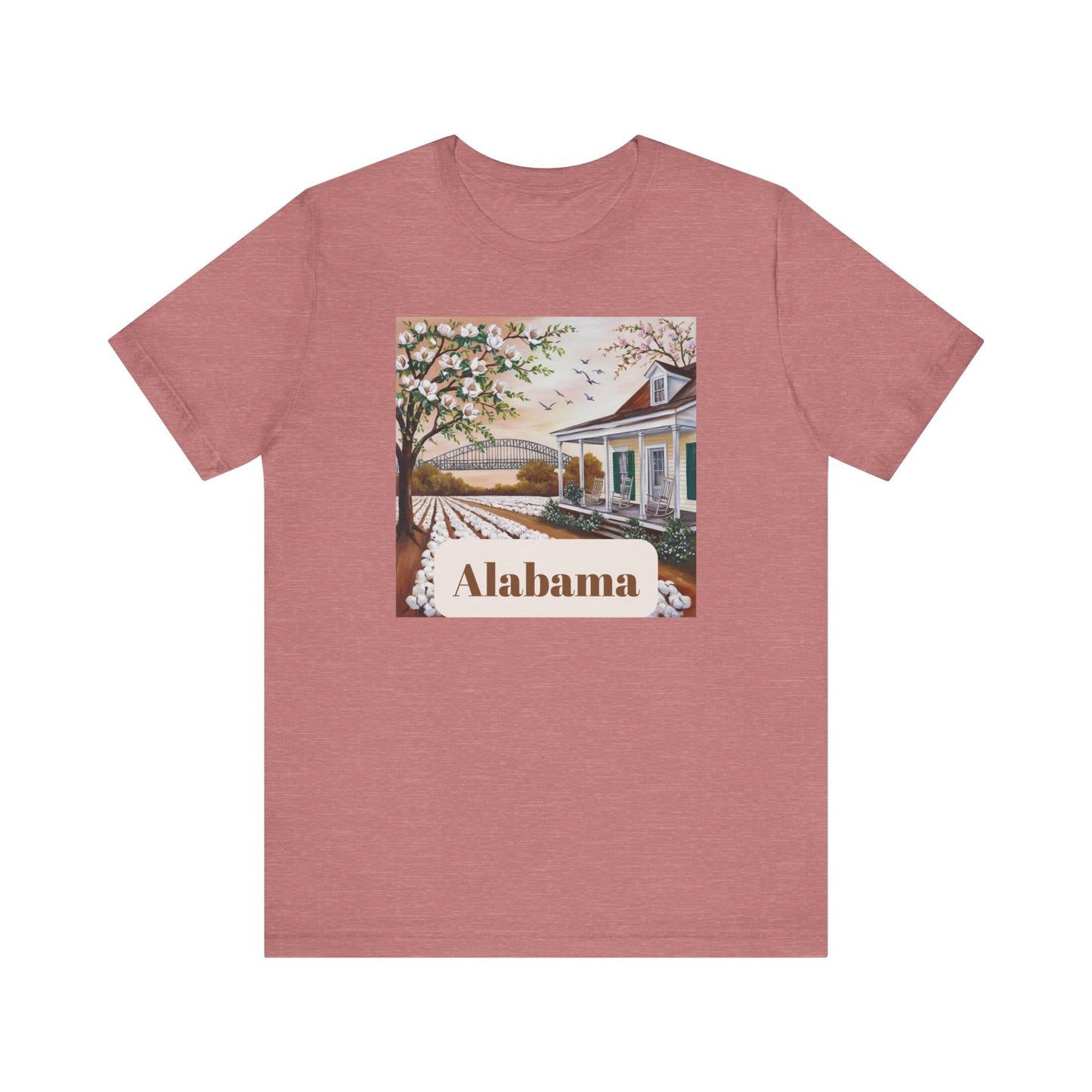 Alabama Floral Graphic Unisex Tee - Perfect for Souvenir Lovers