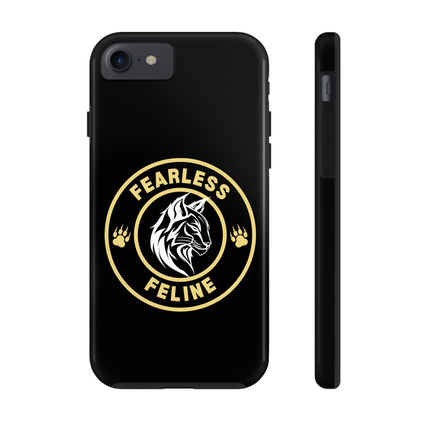 Fearless Feline Tough Phone Case - Stylish and Durable Protection