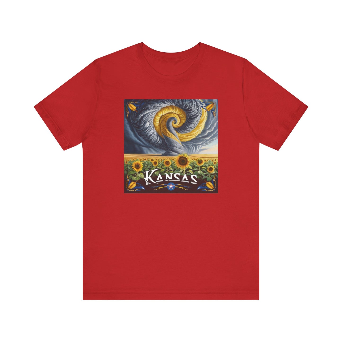 Kansas Sunflower Graphic Unisex Short Sleeve T-Shirt