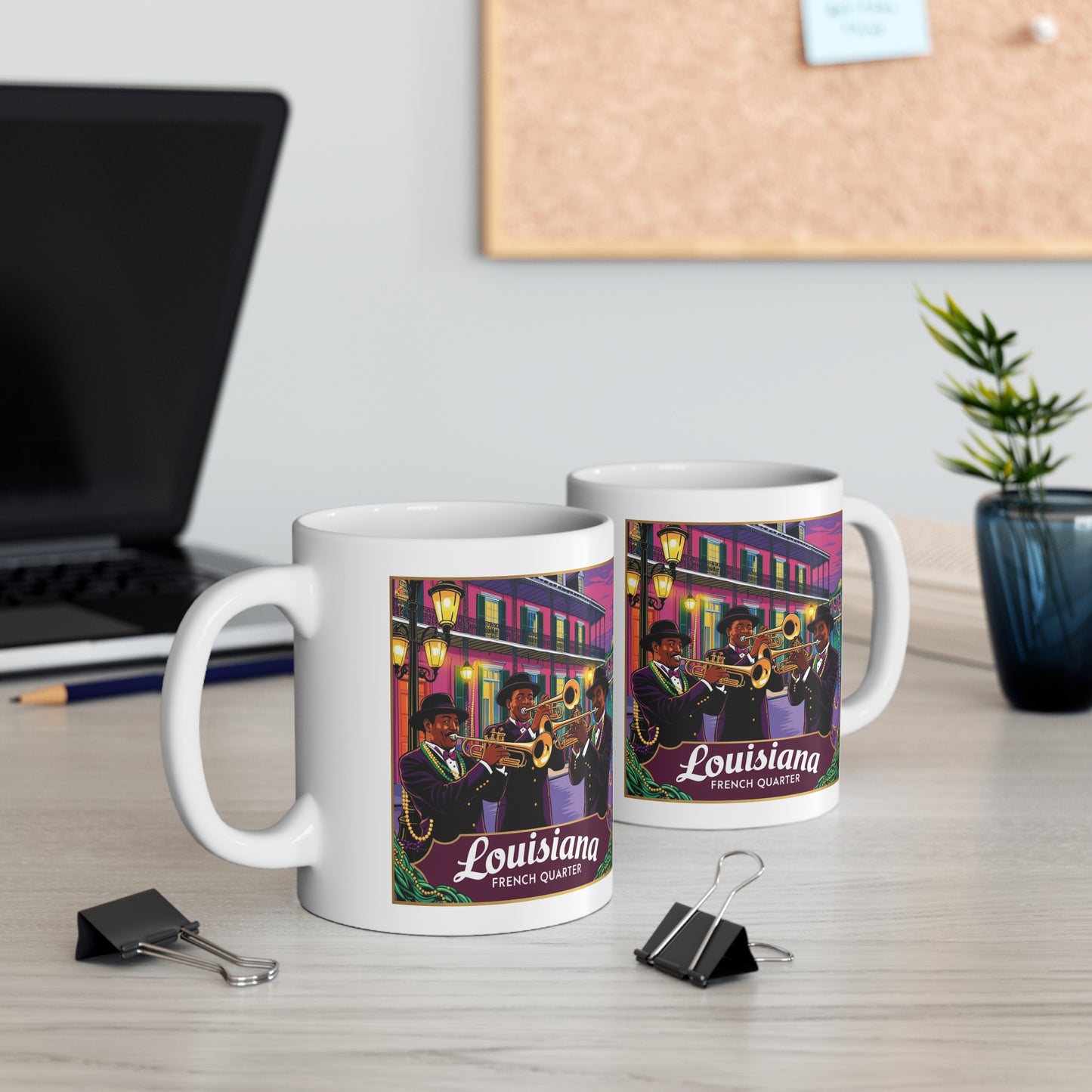 New Orleans Jazz Mug - 11oz French Quarter Design for Music Lovers