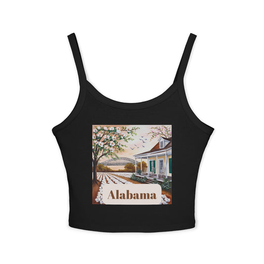 Alabama Vintage Spaghetti Strap Tank Top - Summer Casual Wear