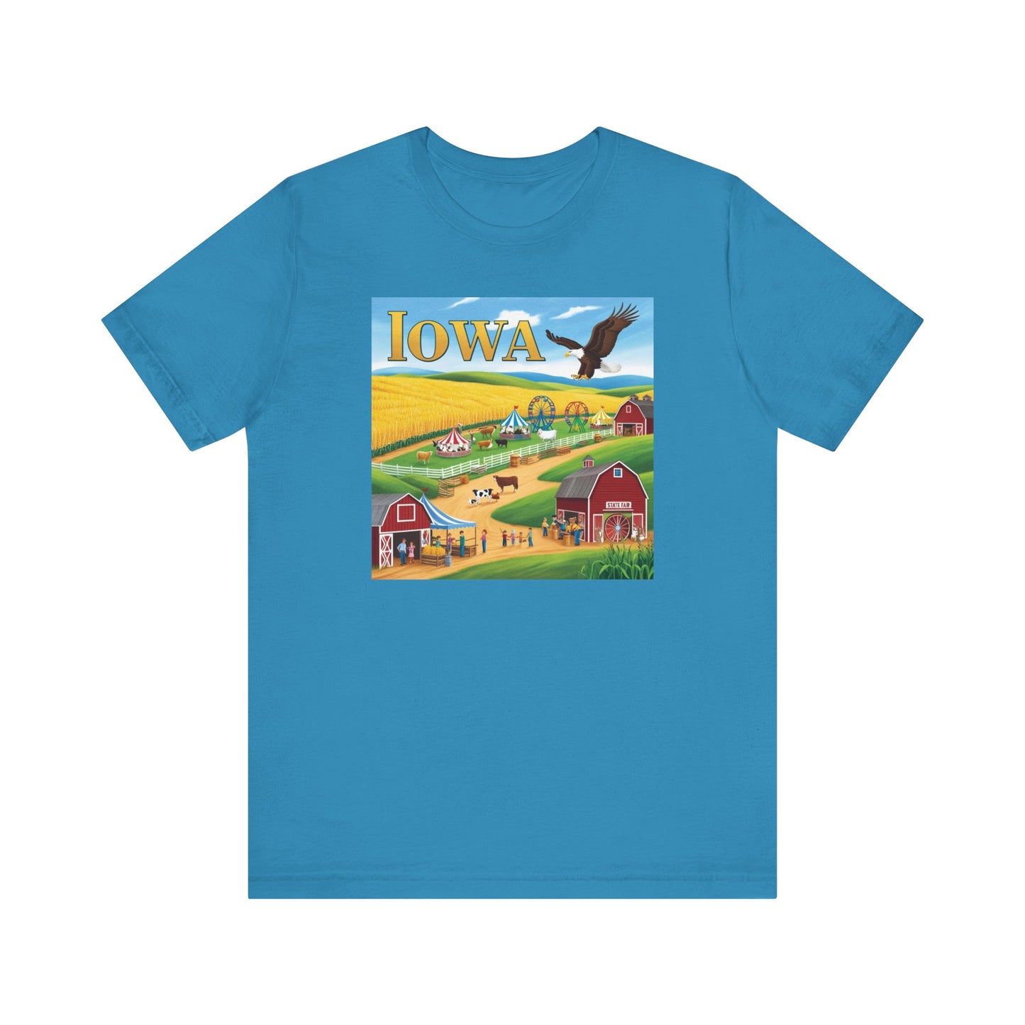 Iowa Farm Scene Unisex Jersey Tee - Nature Vibe T-Shirt