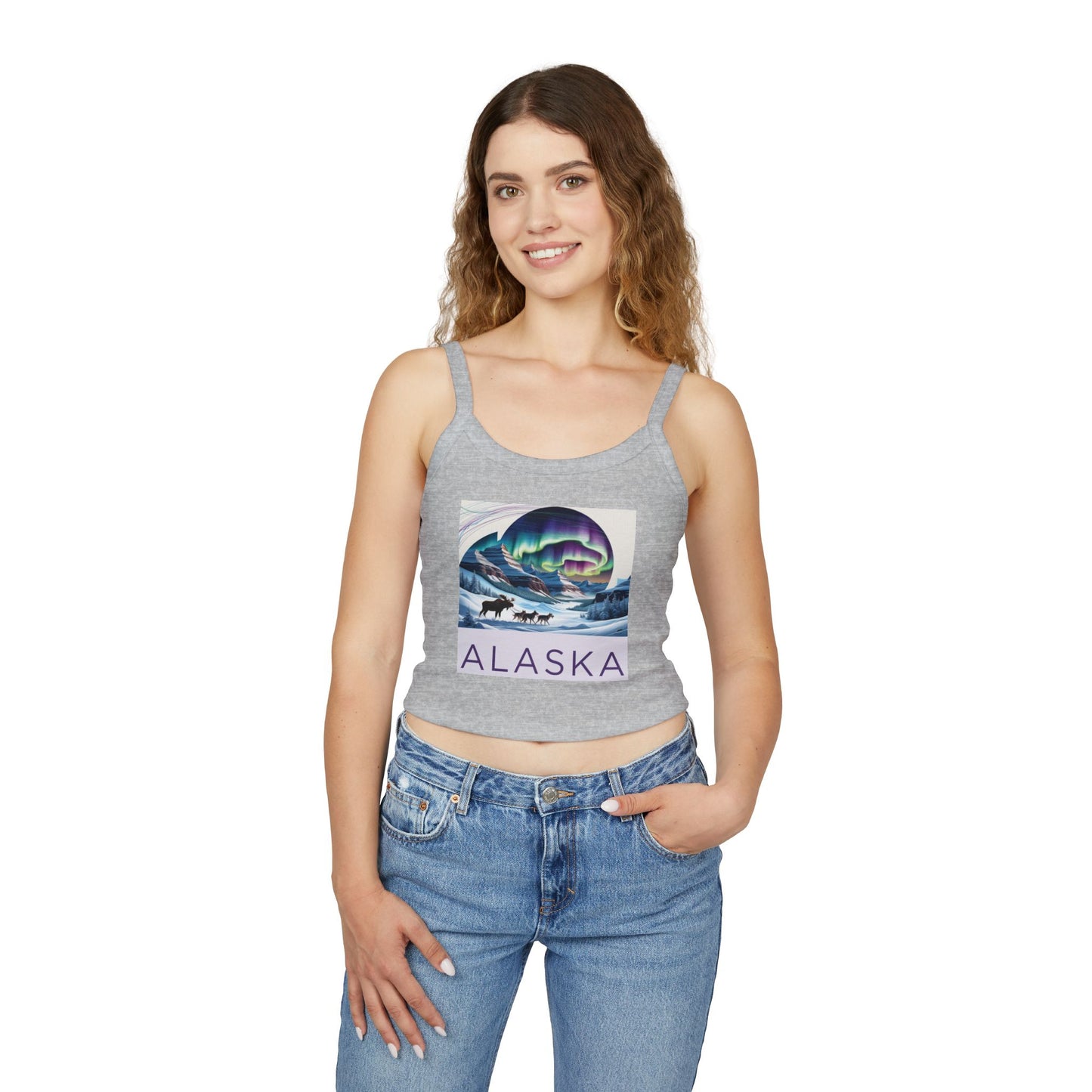 Alaska Aurora Women's Spaghetti Strap Tank Top